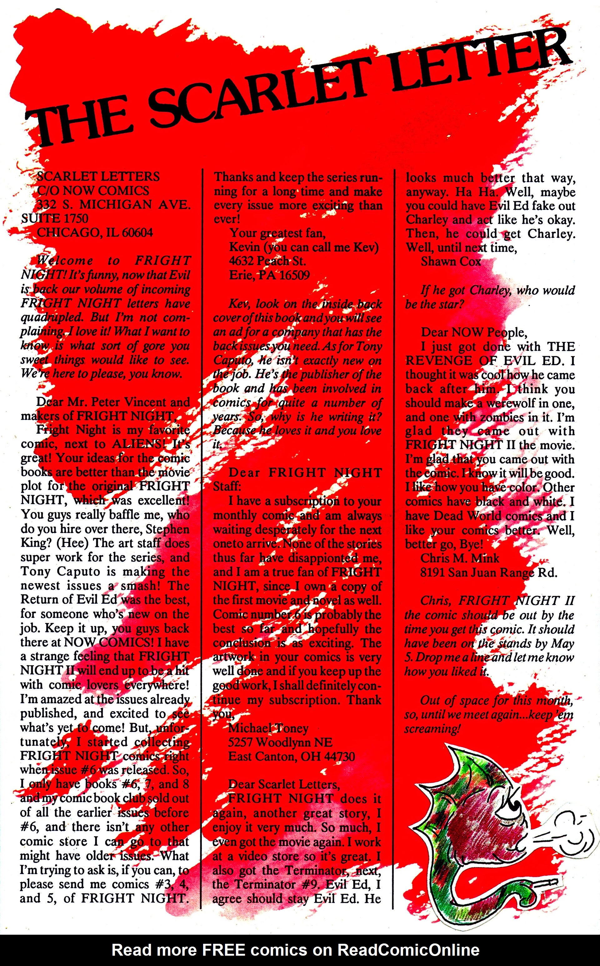Read online Fright Night (1988) comic -  Issue #11 - 29