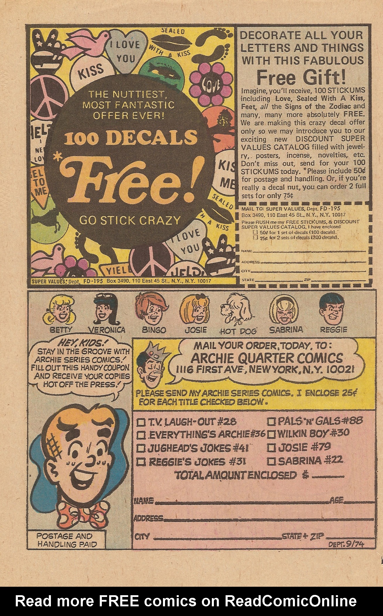 Read online Reggie's Wise Guy Jokes comic -  Issue #31 - 33