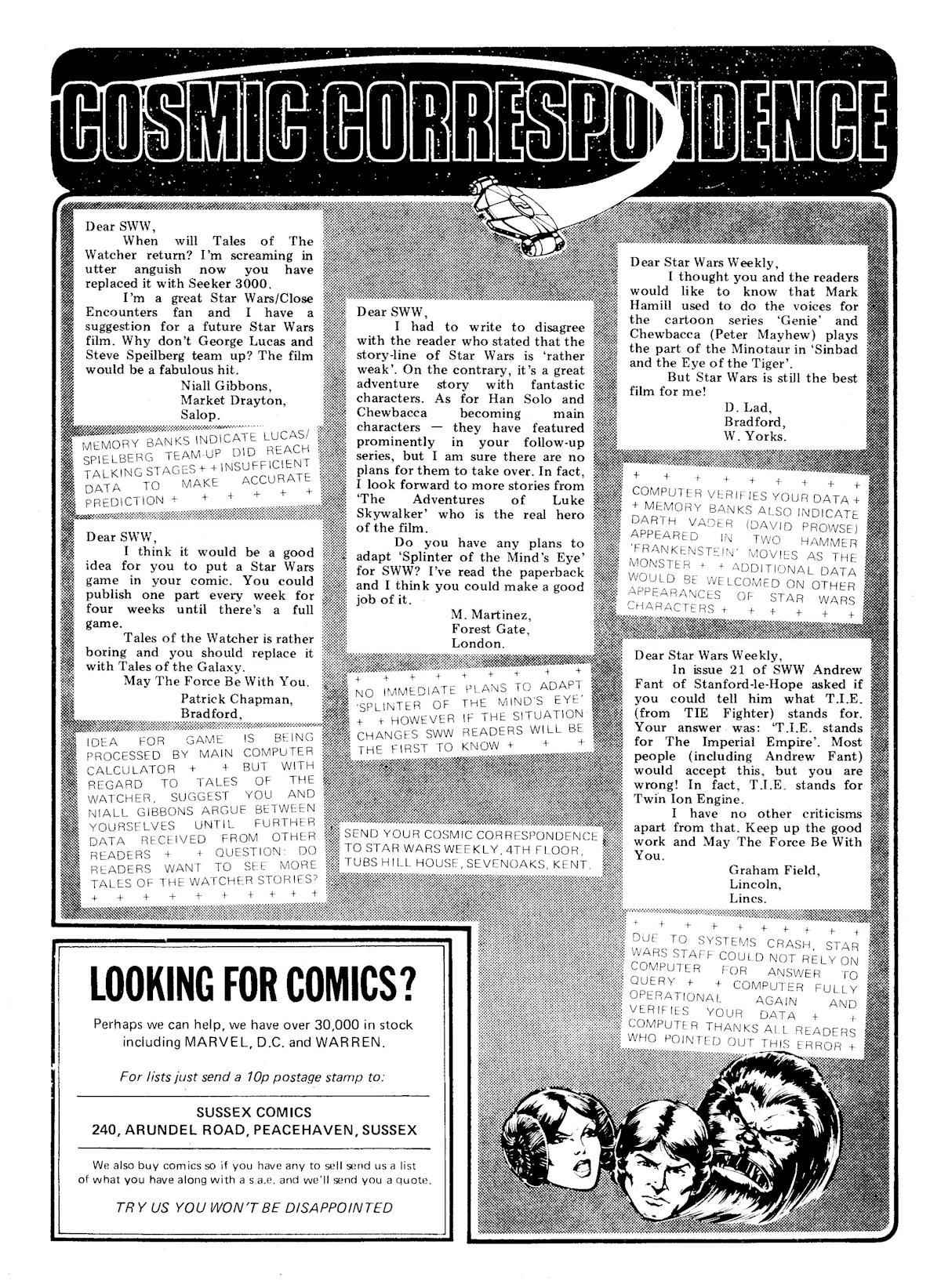 Read online Star Wars Weekly comic -  Issue #40 - 20