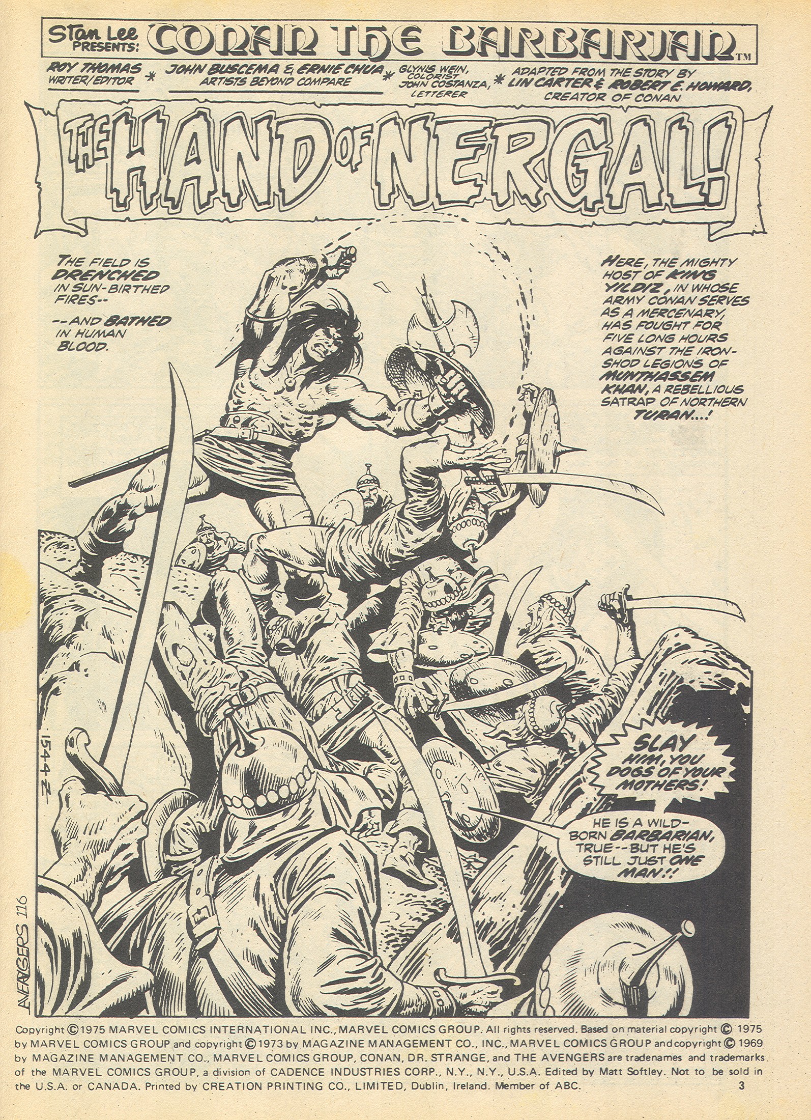 Read online The Avengers (1973) comic -  Issue #116 - 3