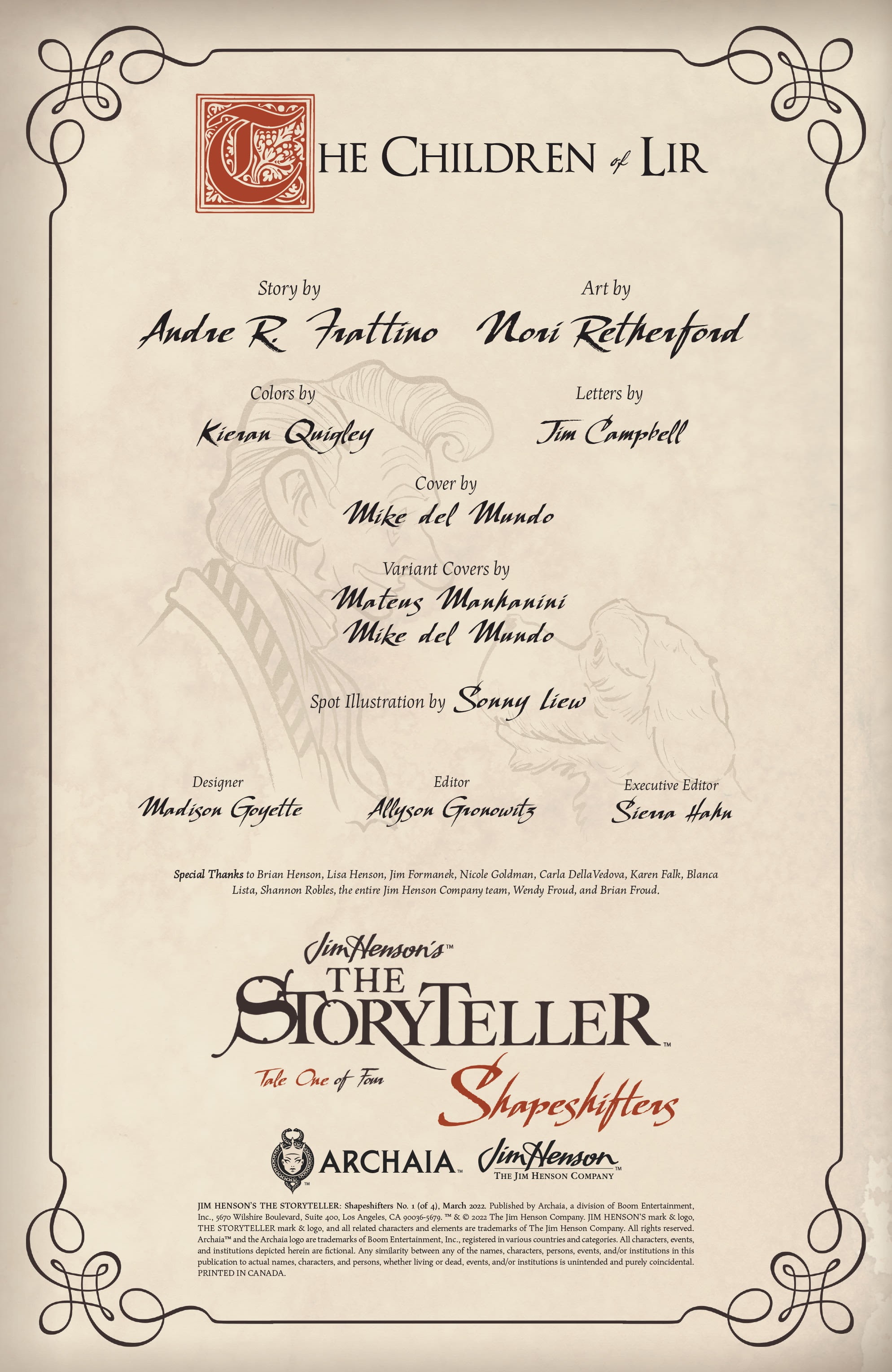 Read online Jim Henson's The Storyteller: Shapeshifters comic -  Issue #1 - 2
