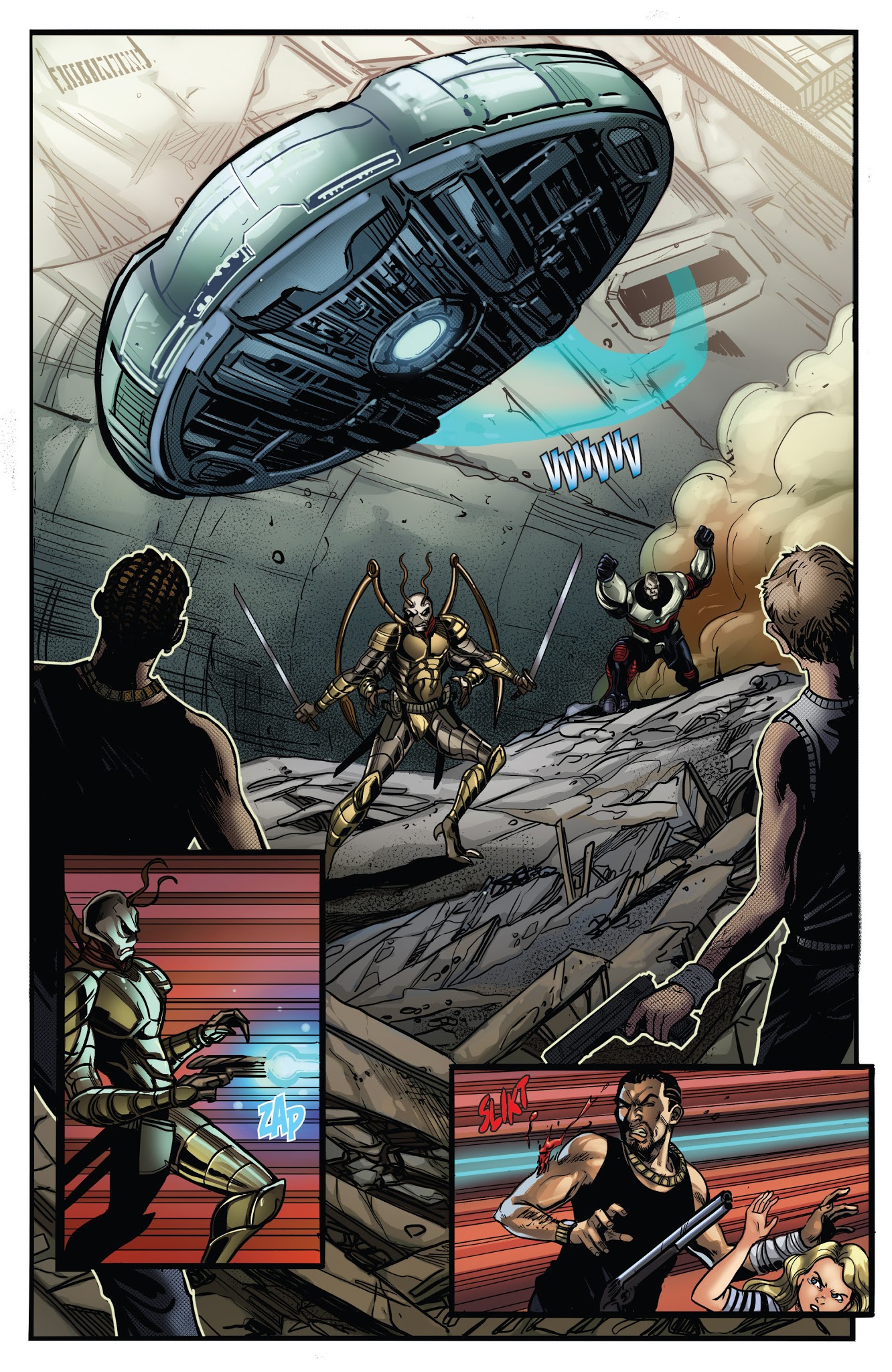 Read online Aliens vs. Zombies comic -  Issue #4 - 4