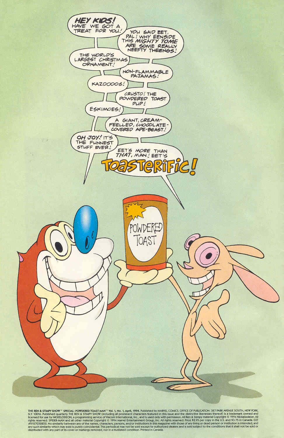 Read online Ren & Stimpy Show Special Powdered Toastman comic -  Issue # Full - 2