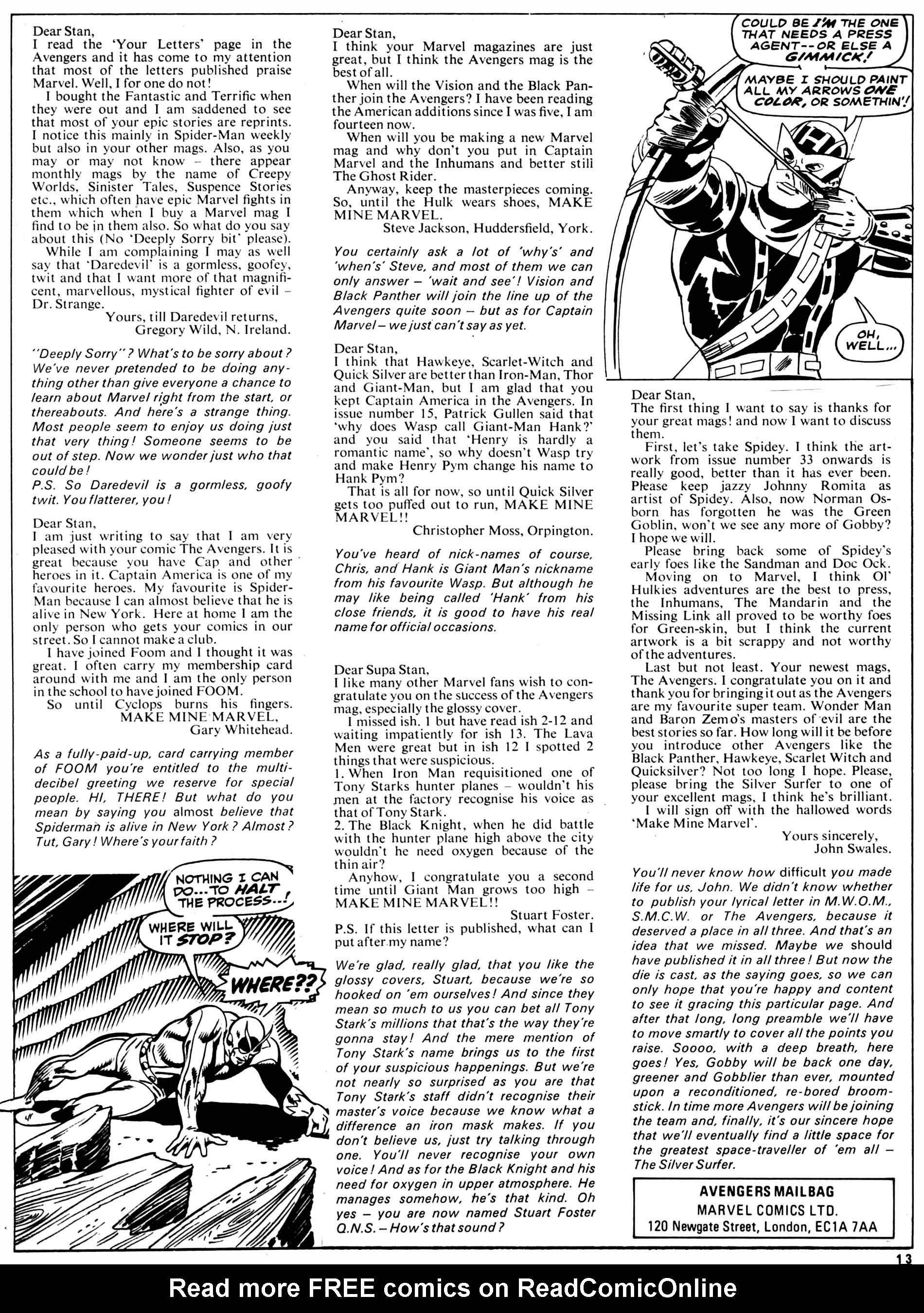 Read online The Avengers (1973) comic -  Issue #23 - 13