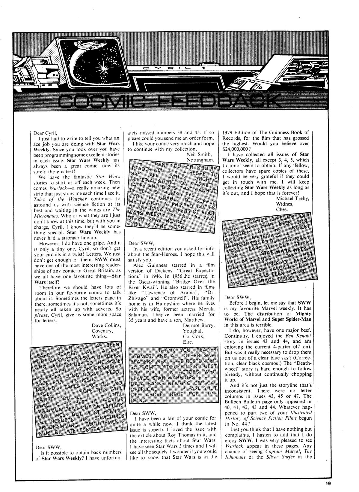 Read online Star Wars Weekly comic -  Issue #55 - 19