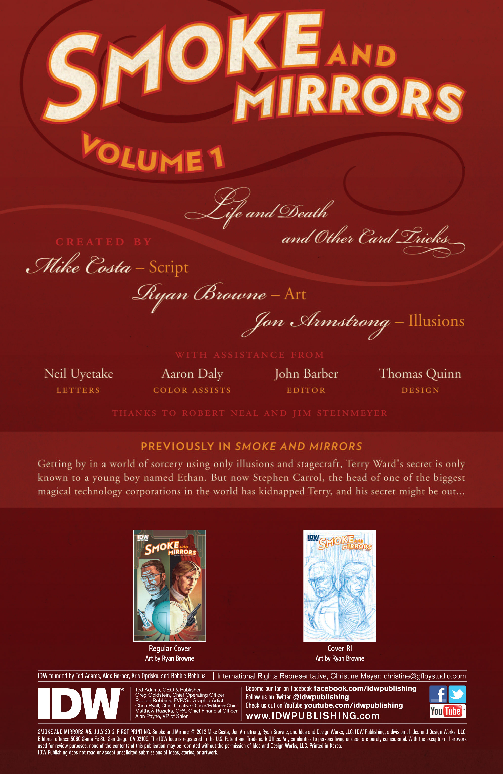 Read online Smoke And Mirrors comic -  Issue #5 - 2