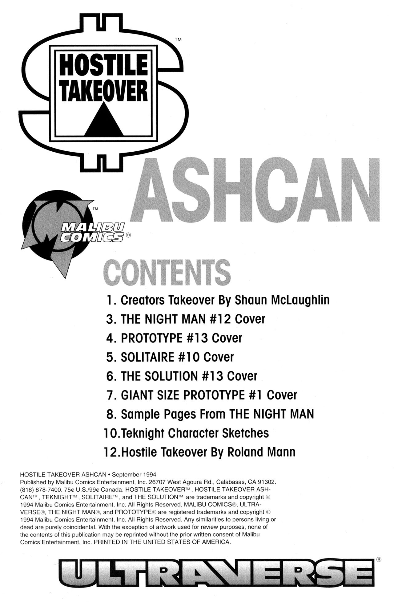 Read online Hostile Takeover Ashcan comic -  Issue # Full - 2