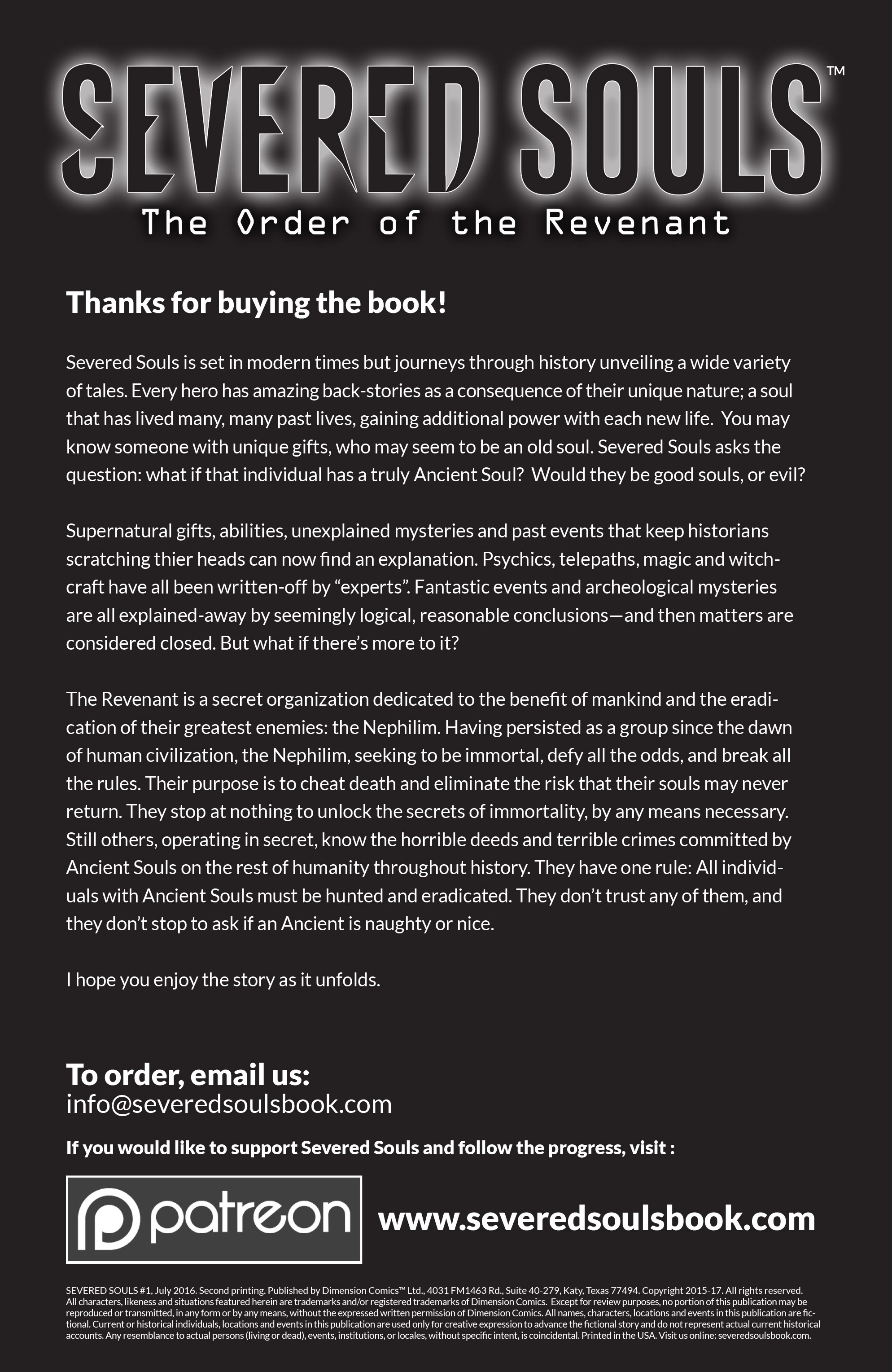 Read online Severed Souls comic -  Issue #1 - 2