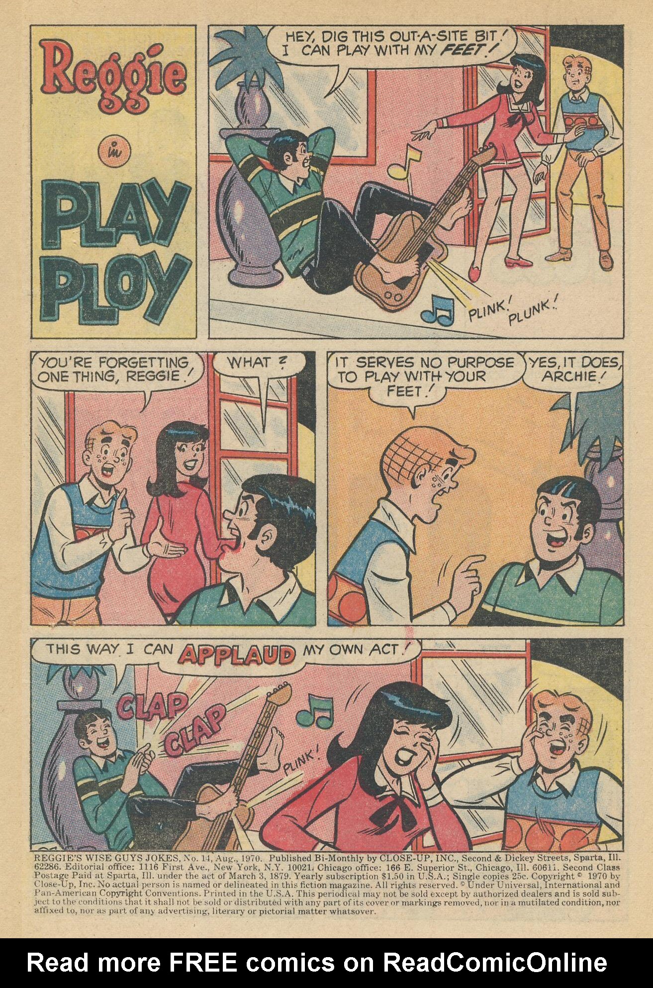 Read online Reggie's Wise Guy Jokes comic -  Issue #14 - 3