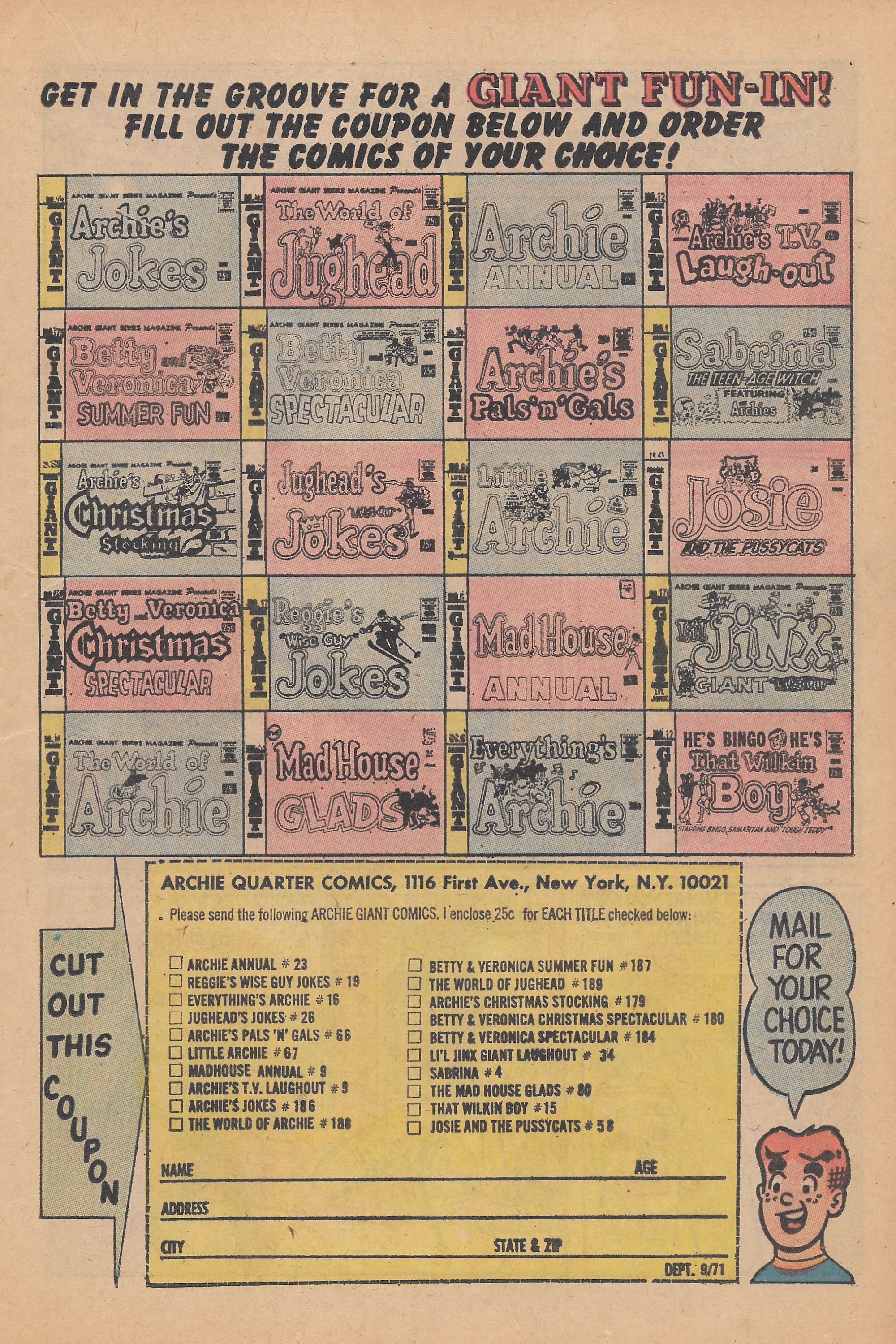 Read online Jughead's Jokes comic -  Issue #25 - 17