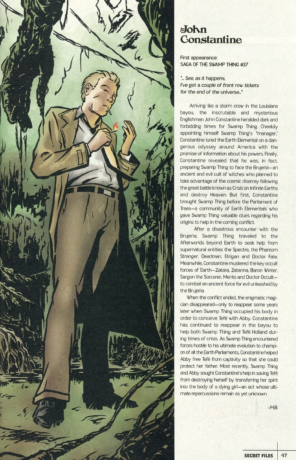 Read online Vertigo Secret Files & Origins: Swamp Thing comic -  Issue # Full - 41
