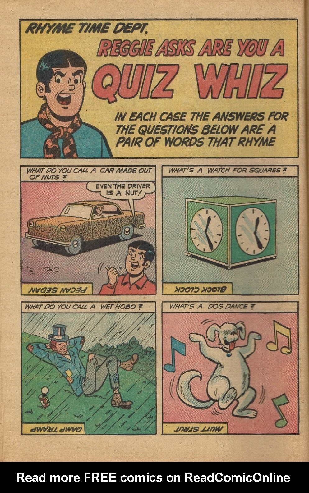 Read online Reggie's Wise Guy Jokes comic -  Issue #17 - 32