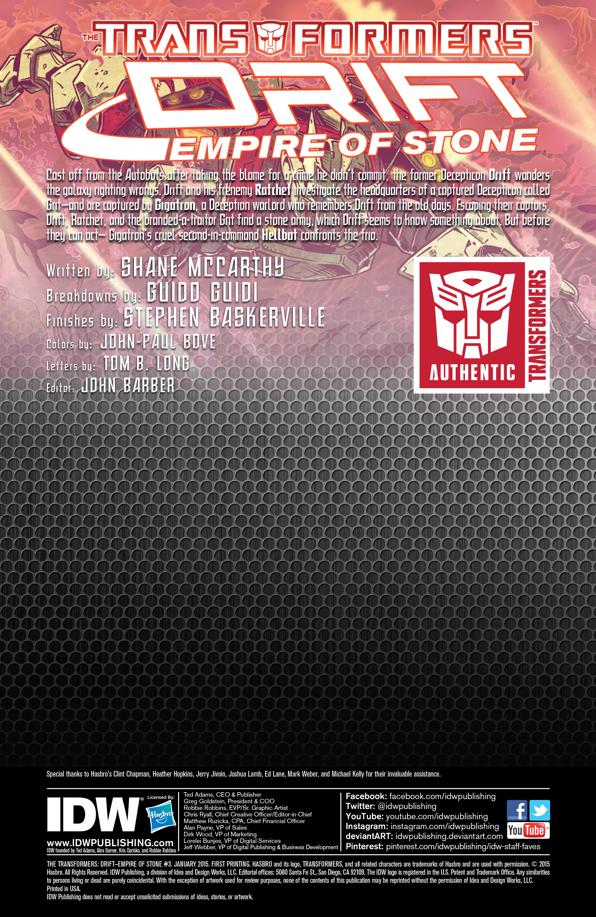 Read online The Transformers: Drift - Empire of Stone comic -  Issue #3 - 2