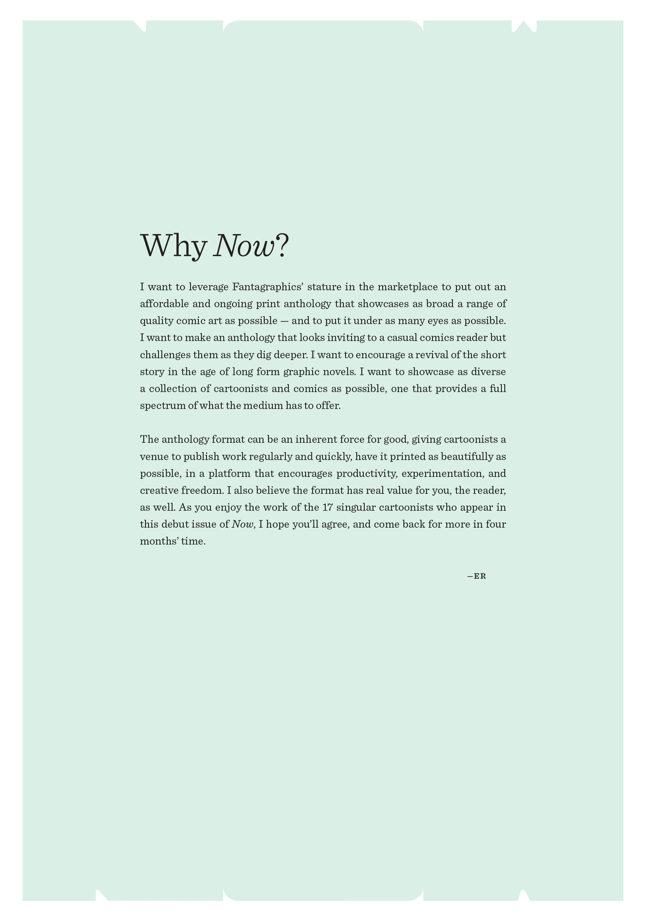 Read online Now: The New Comics Anthology comic -  Issue #1 - 5