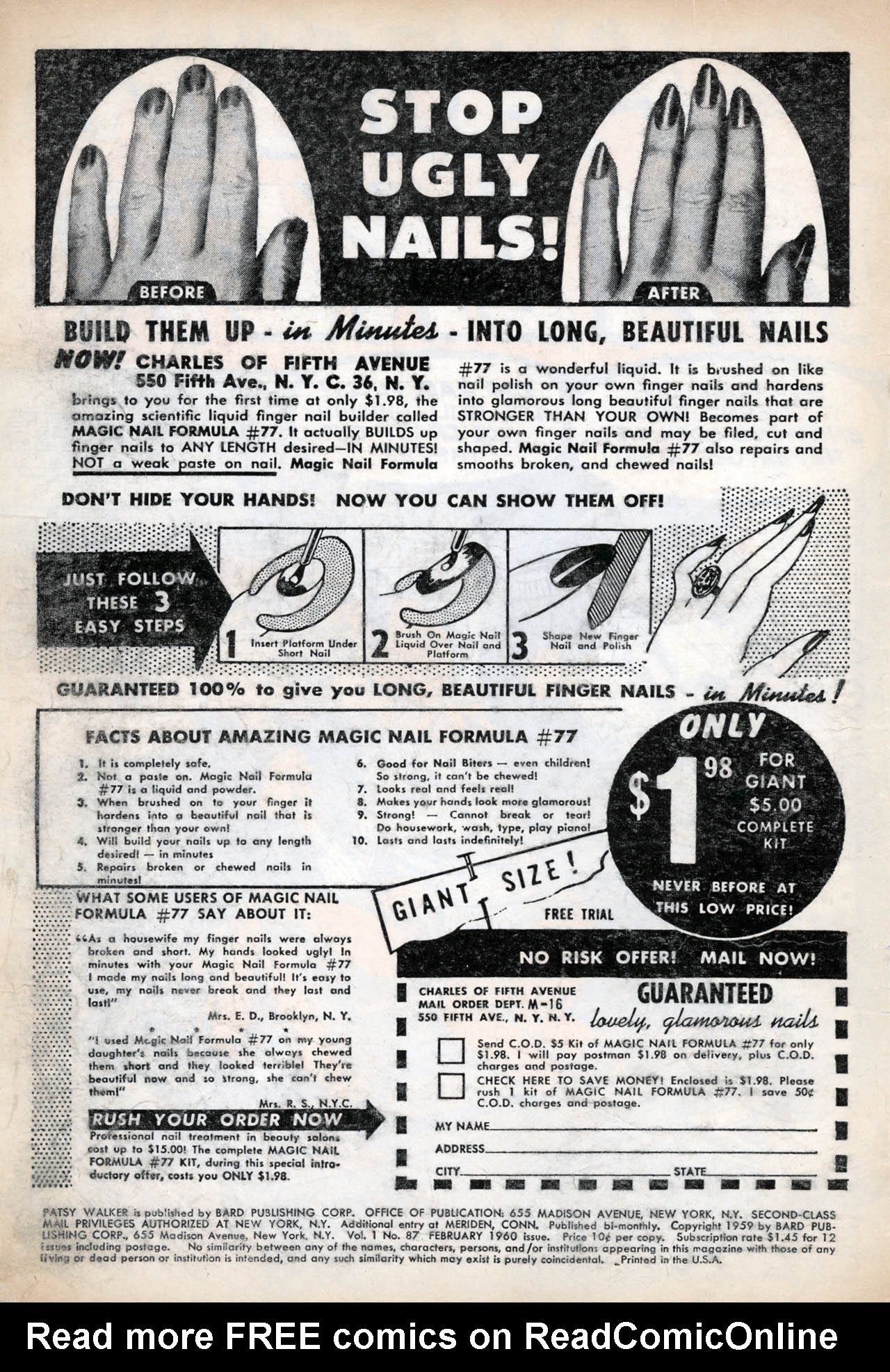 Read online Patsy Walker comic -  Issue #87 - 2