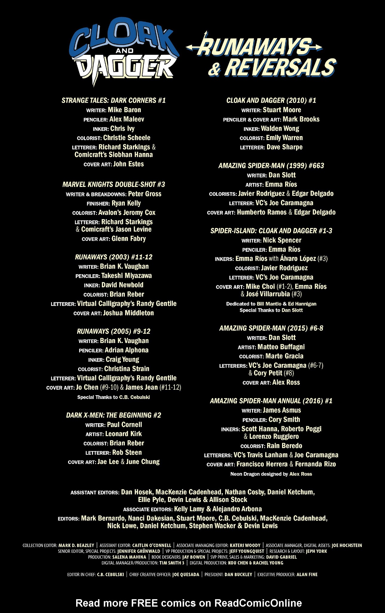 Read online Cloak and Dagger: Runaways and Reversals comic -  Issue # TPB - 3