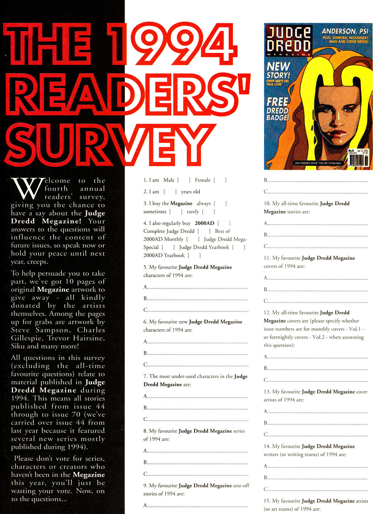 Read online Judge Dredd: The Megazine (vol. 2) comic -  Issue #70 - 13