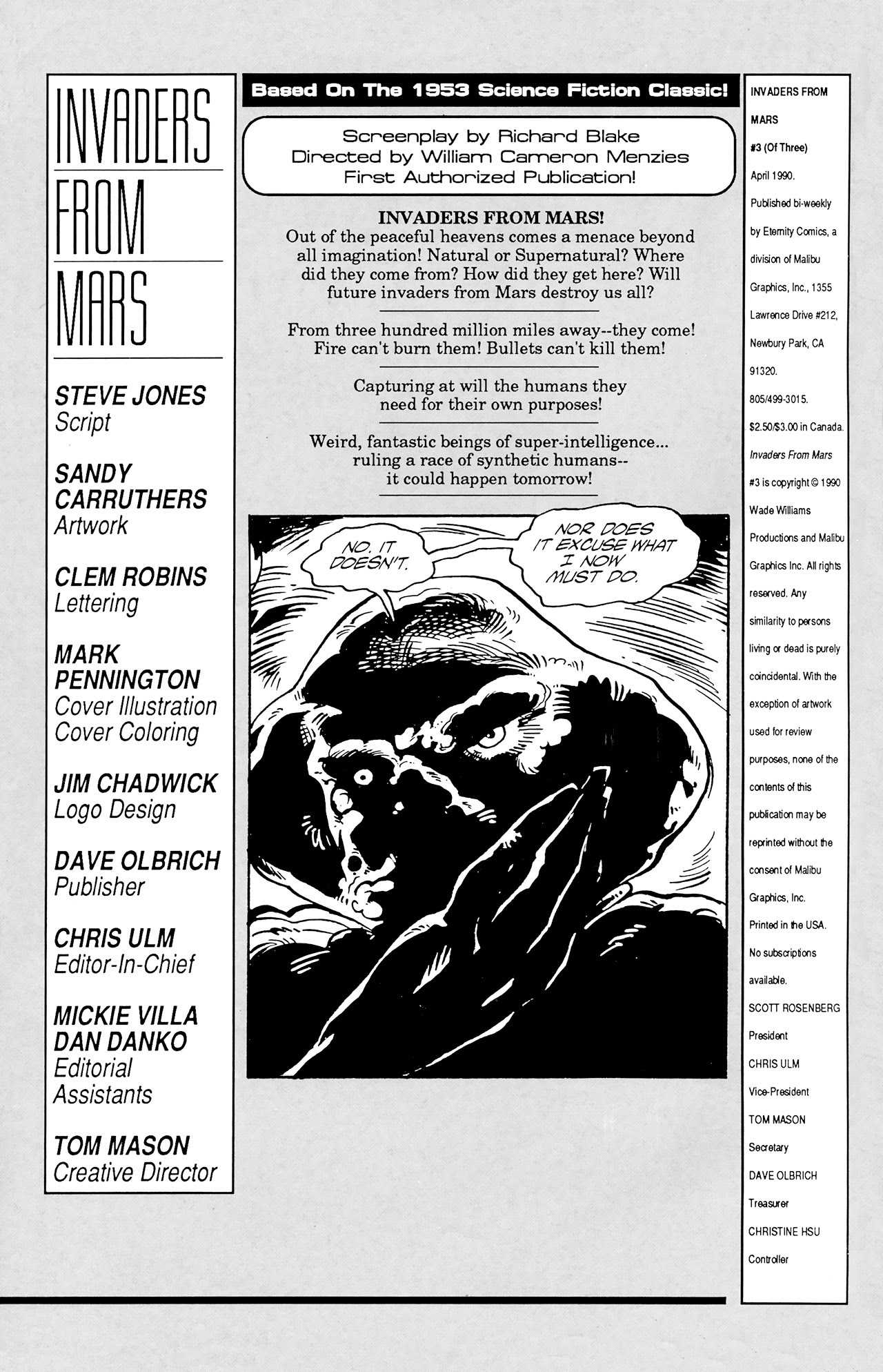 Read online Invaders From Mars (1990) comic -  Issue #3 - 2