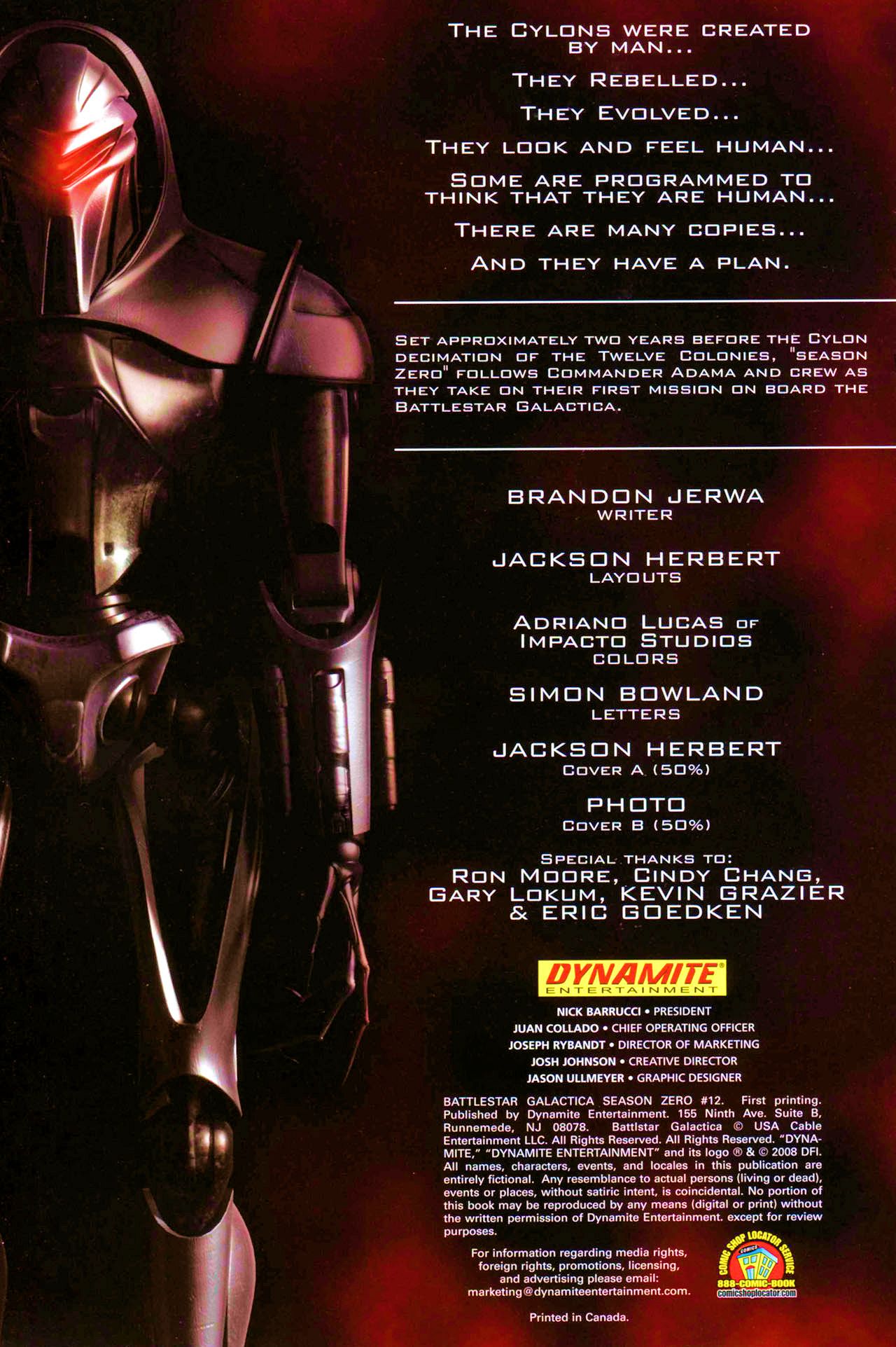 Read online Battlestar Galactica: Season Zero comic -  Issue #12 - 2