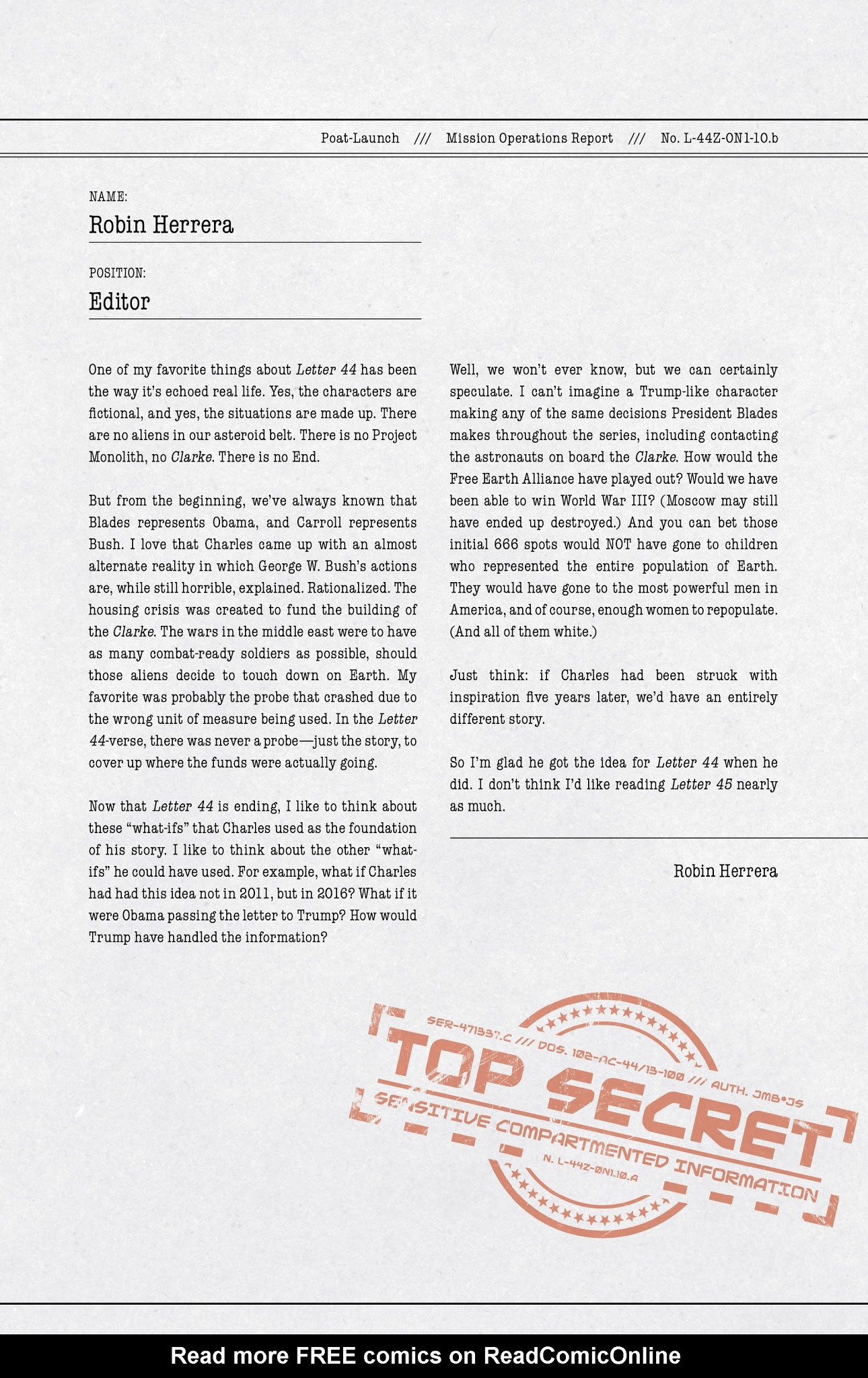 Read online Letter 44 comic -  Issue #35 - 22