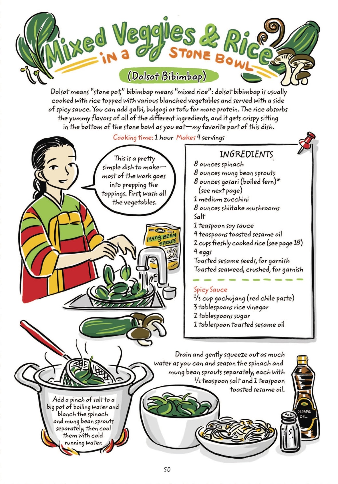 Read online Cook Korean! A Comic Book With Recipes comic -  Issue # TPB (Part 1) - 49