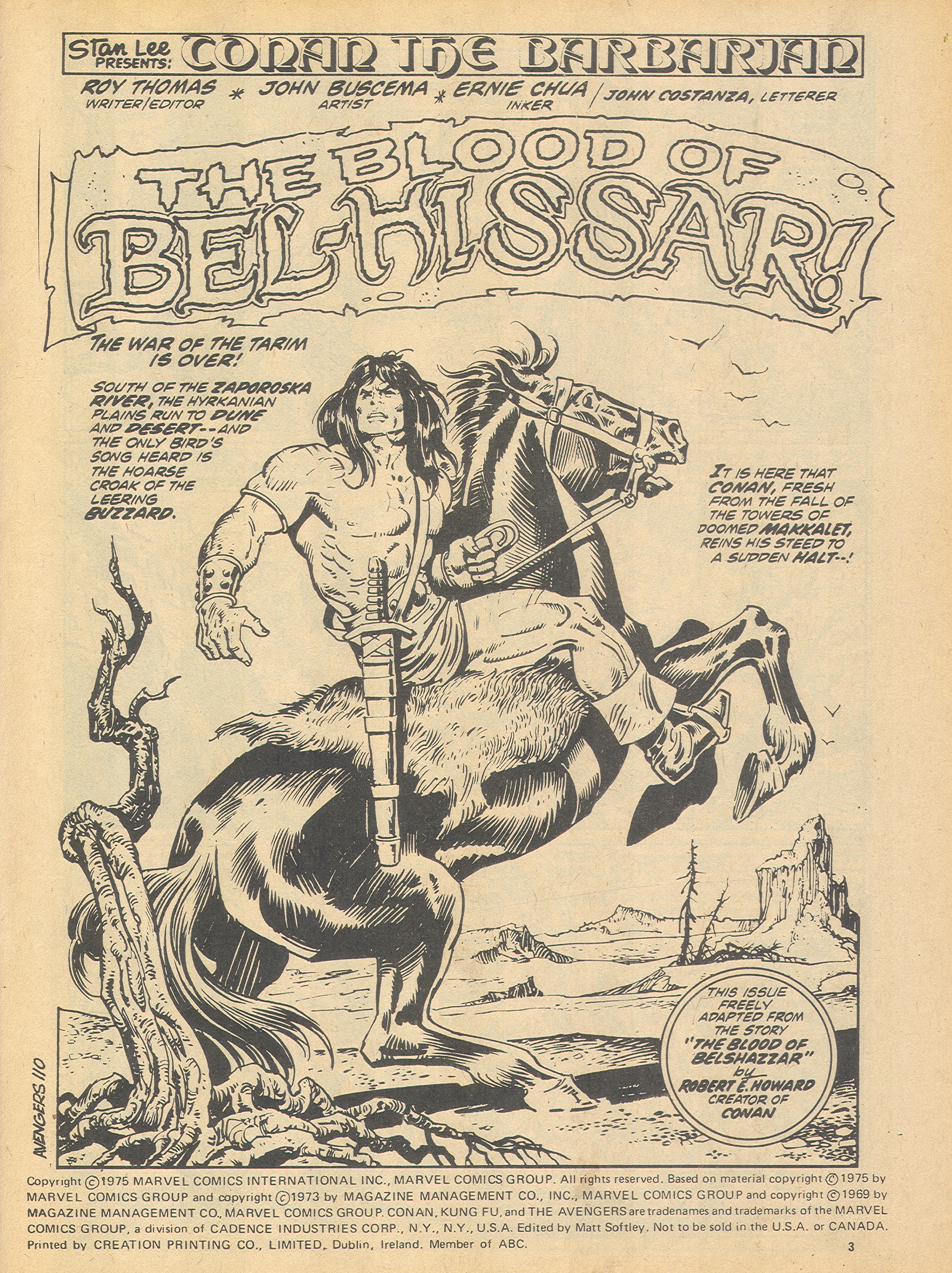 Read online The Avengers (1973) comic -  Issue #110 - 3