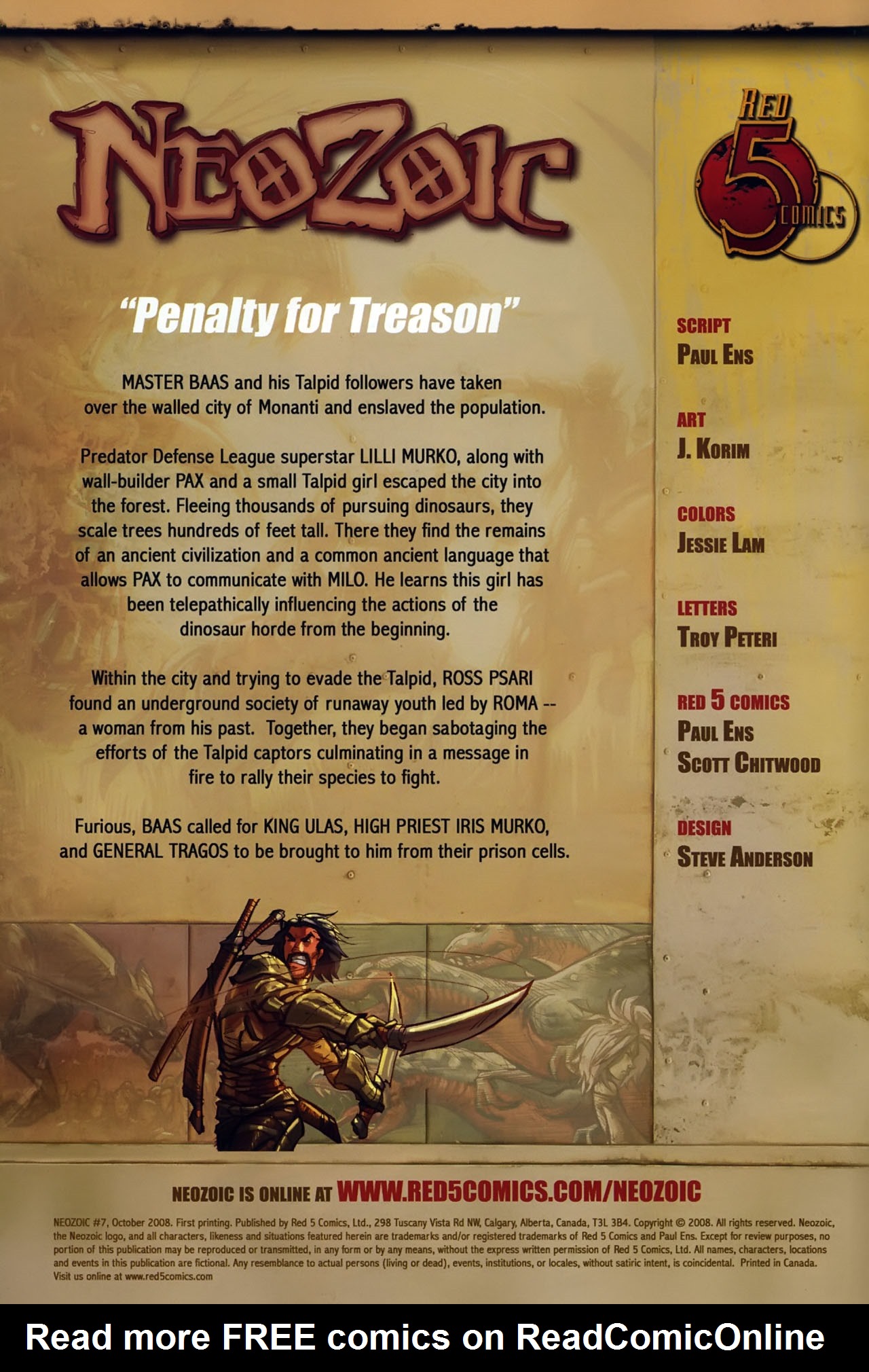 Read online Neozoic comic -  Issue #7 - 2