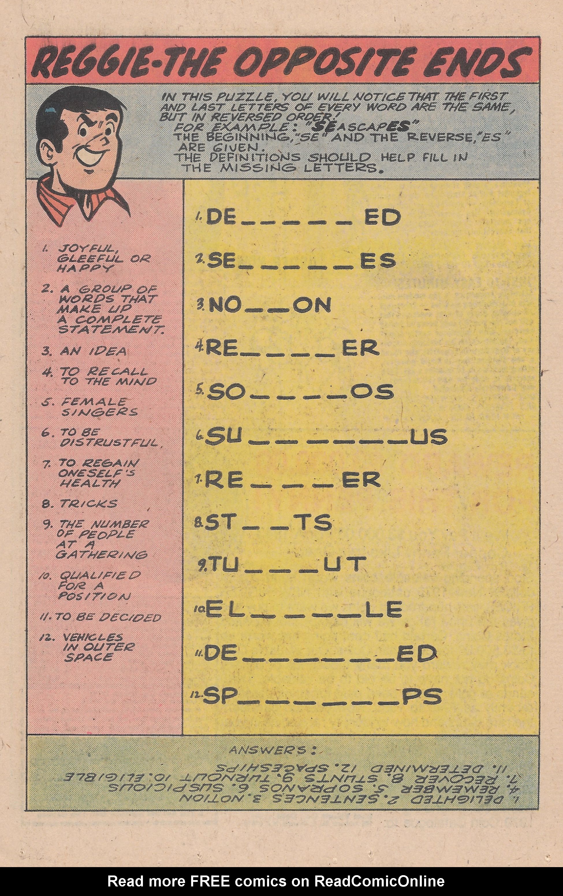 Read online Reggie's Wise Guy Jokes comic -  Issue #53 - 11