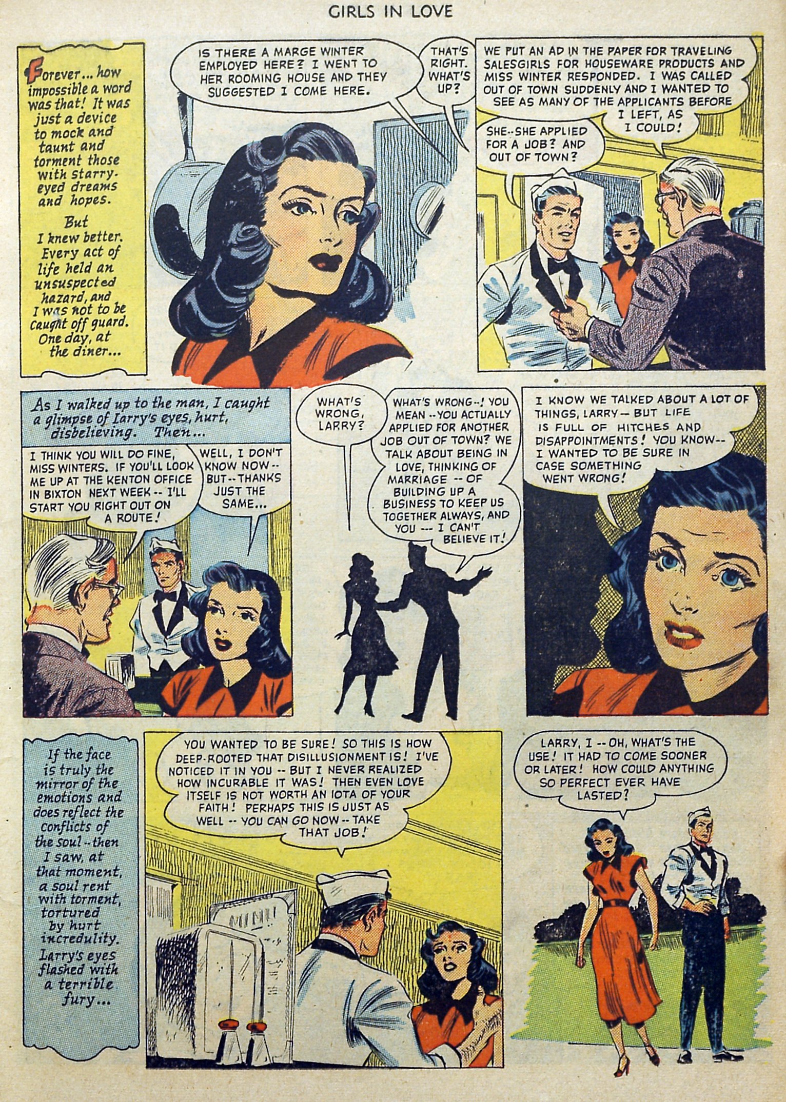 Read online Girls in Love (1950) comic -  Issue #1 - 13