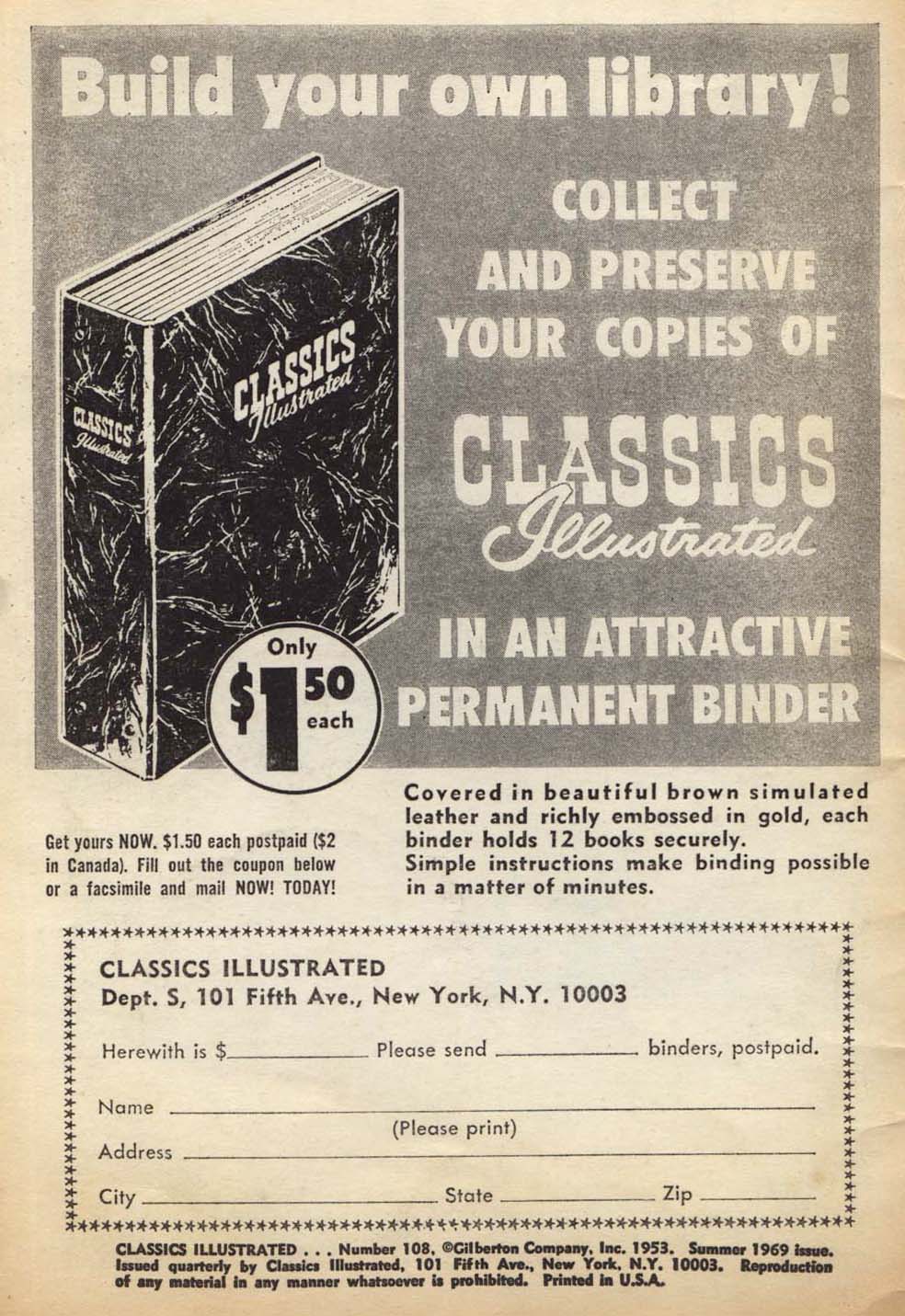 Read online Classics Illustrated comic -  Issue #108 - 2