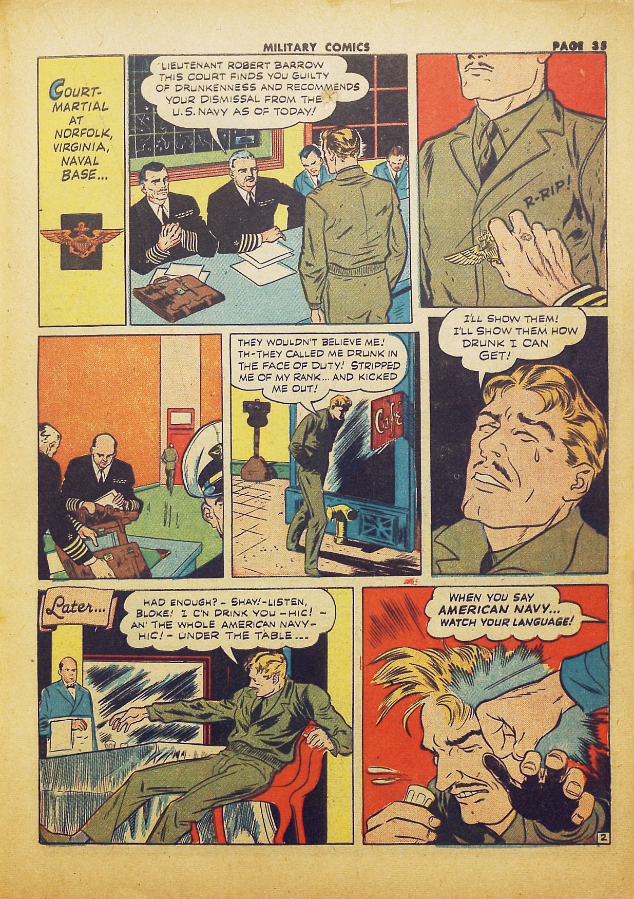 Read online Military Comics comic -  Issue #16 - 36