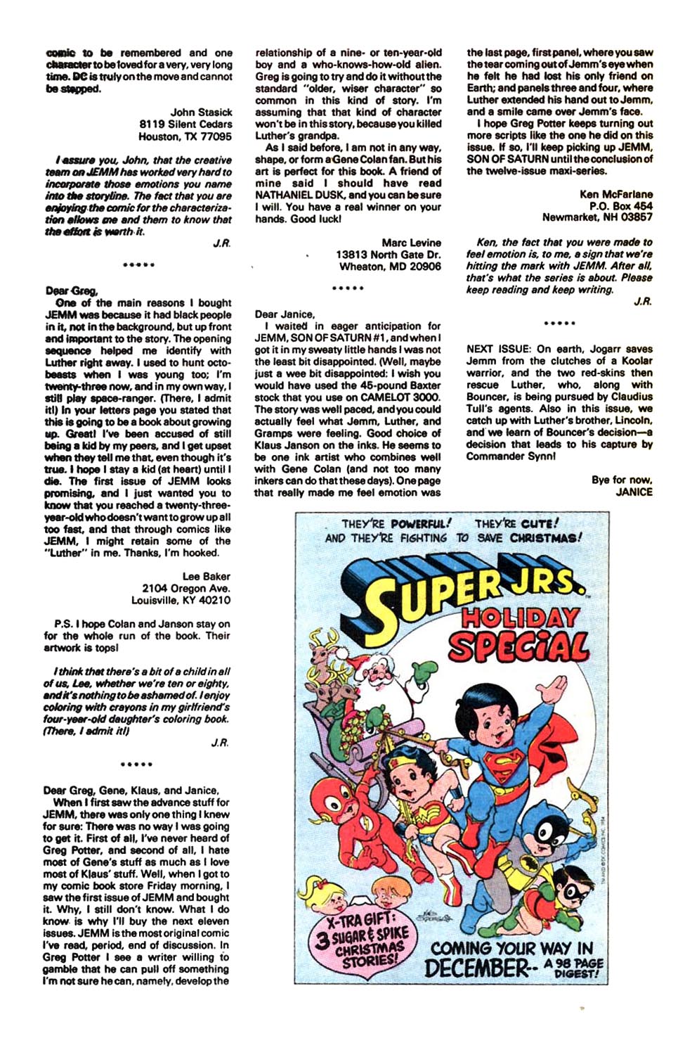 Read online Jemm, Son of Saturn comic -  Issue #6 - 27