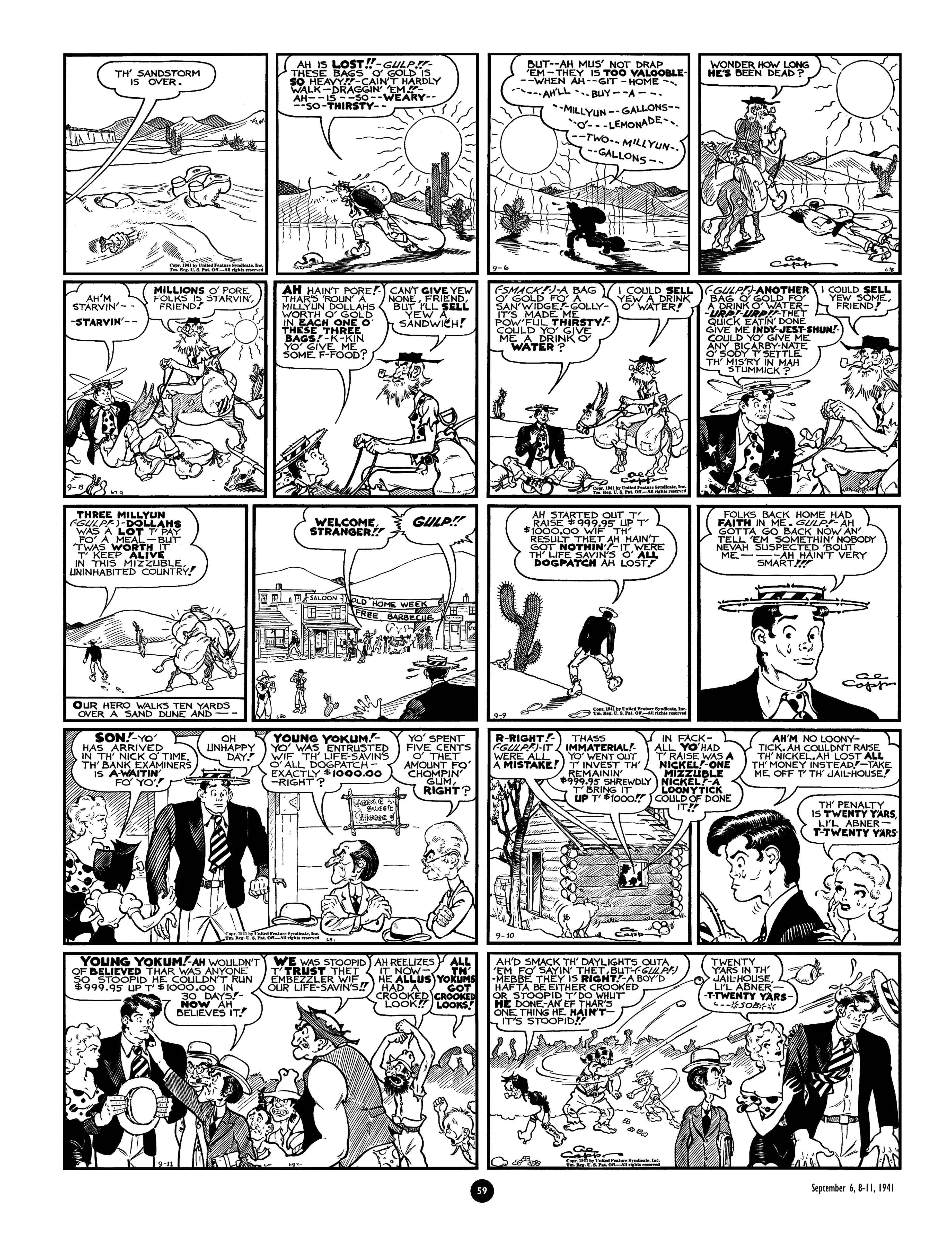 Read online Al Capp's Li'l Abner Complete Daily & Color Sunday Comics comic -  Issue # TPB 4 (Part 1) - 60