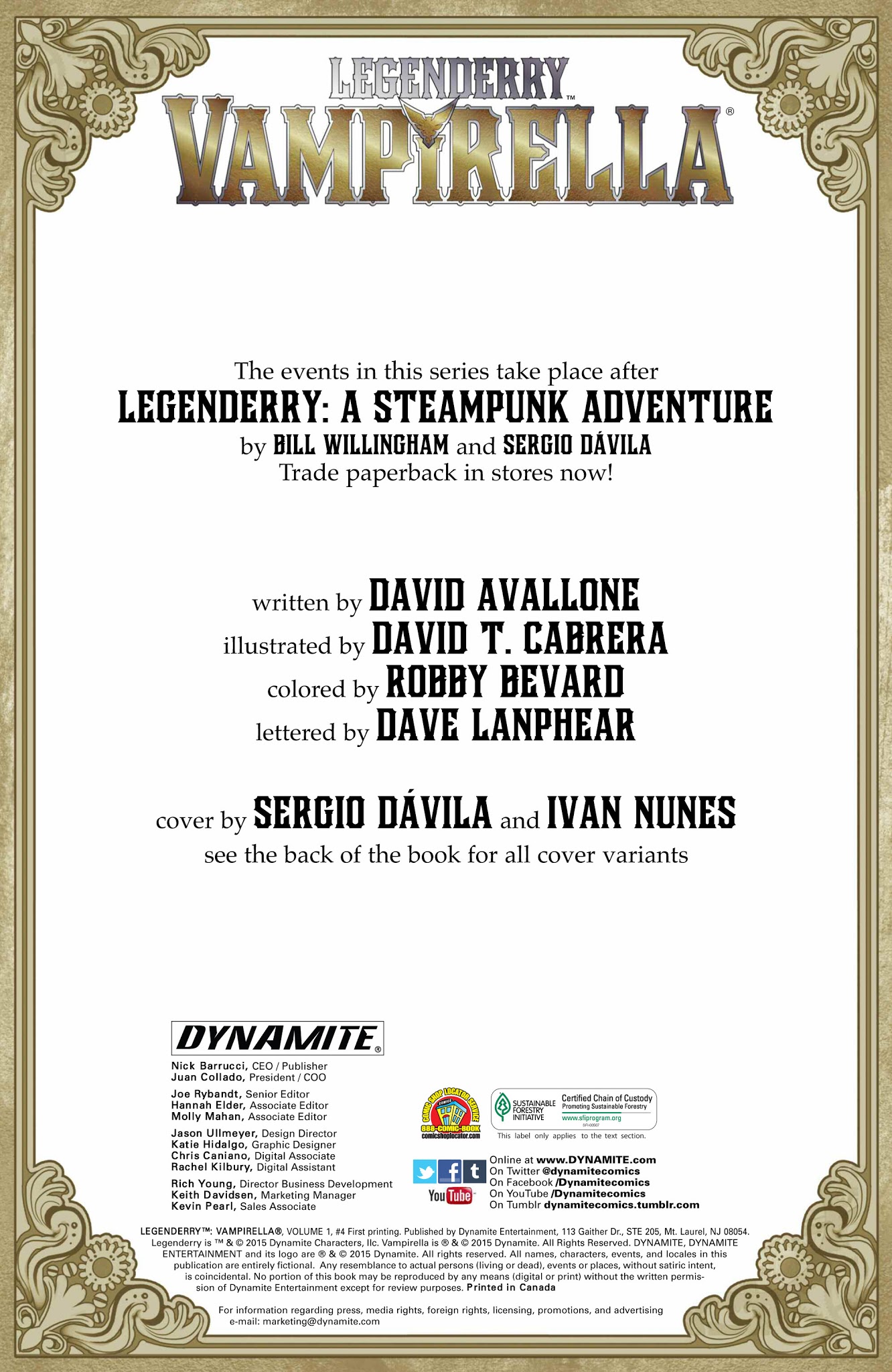 Read online Legenderry: Vampirella comic -  Issue #4 - 2