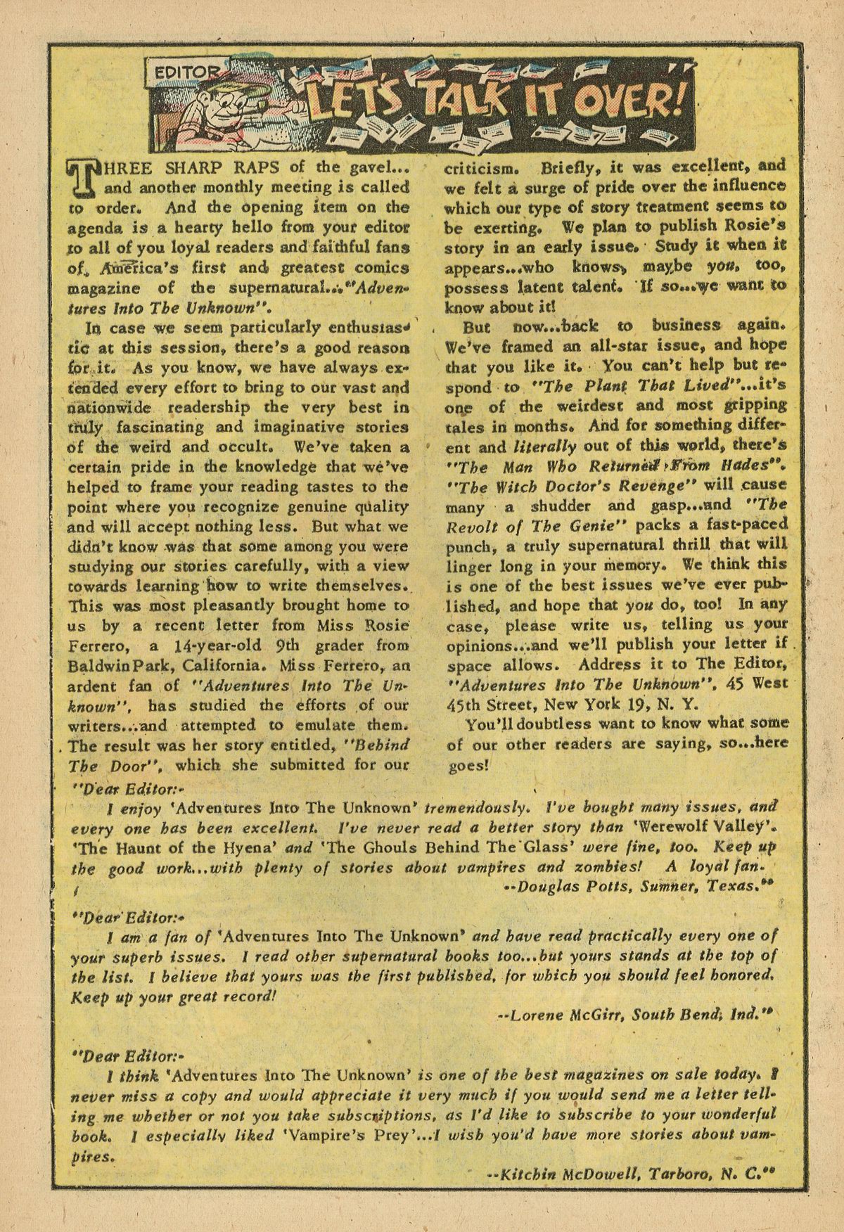 Read online Adventures Into The Unknown comic -  Issue #38 - 20