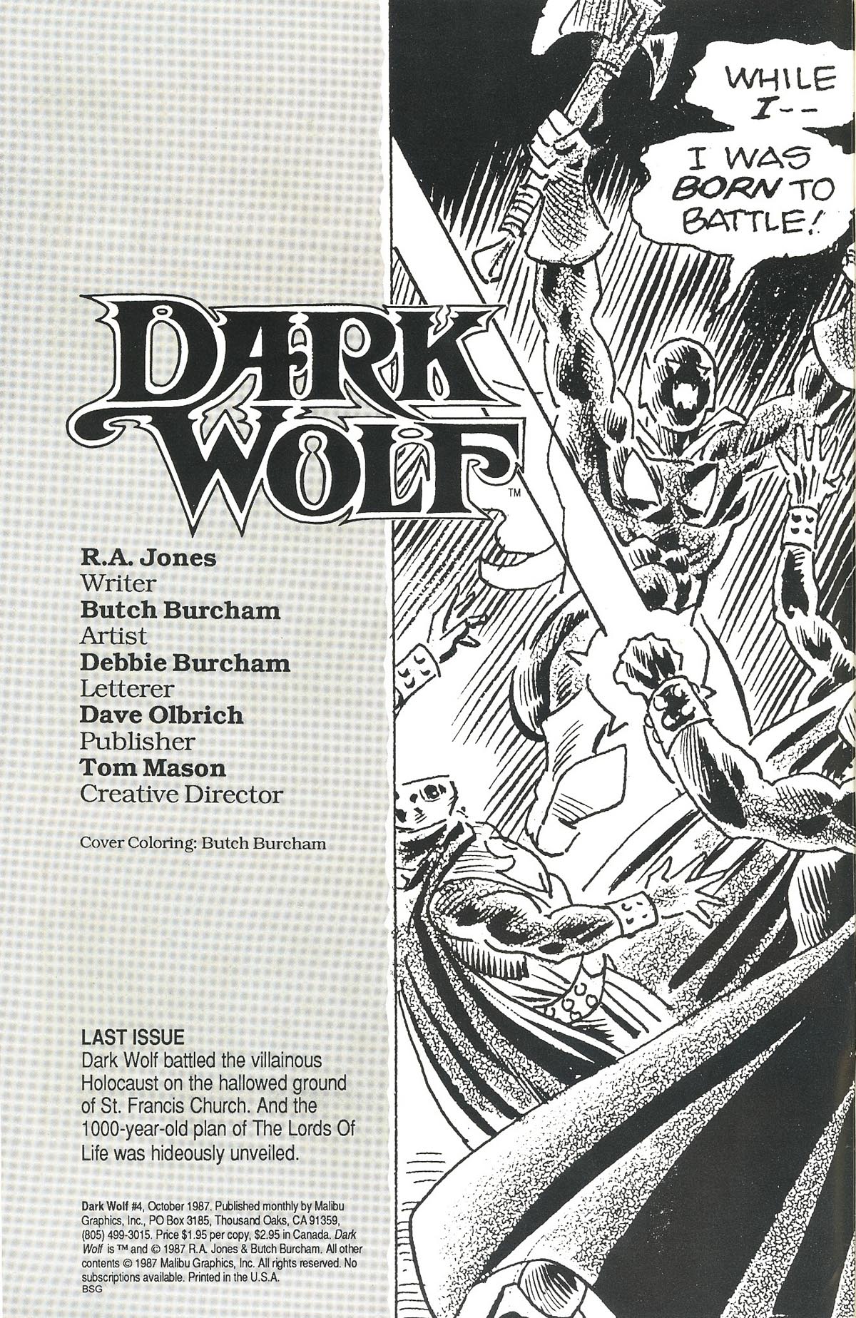 Read online Dark Wolf comic -  Issue #4 - 2
