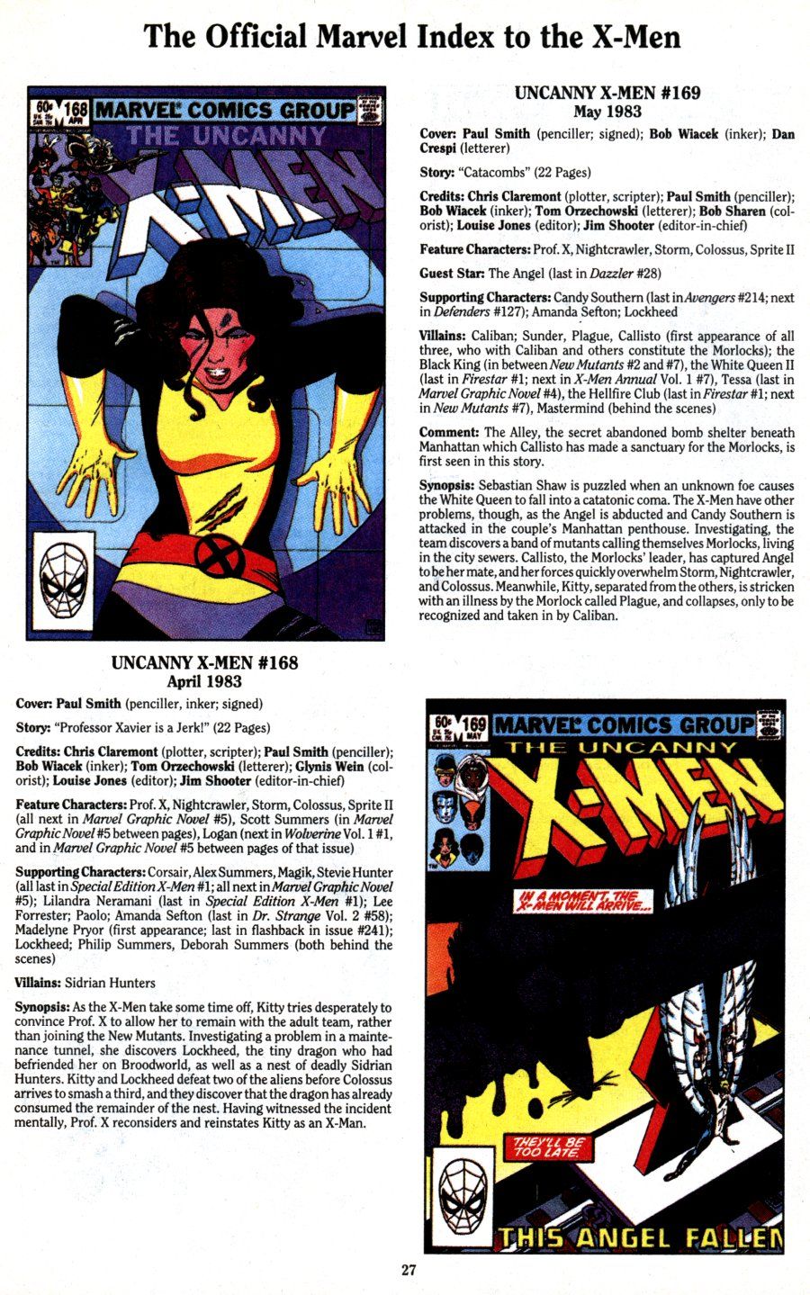 Read online The Official Marvel Index To The X-Men (1994) comic -  Issue #3 - 29