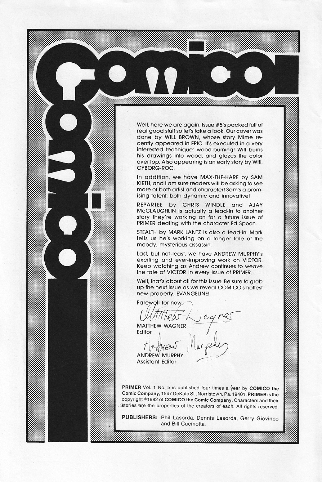 Read online Comico Primer comic -  Issue #5 - 2