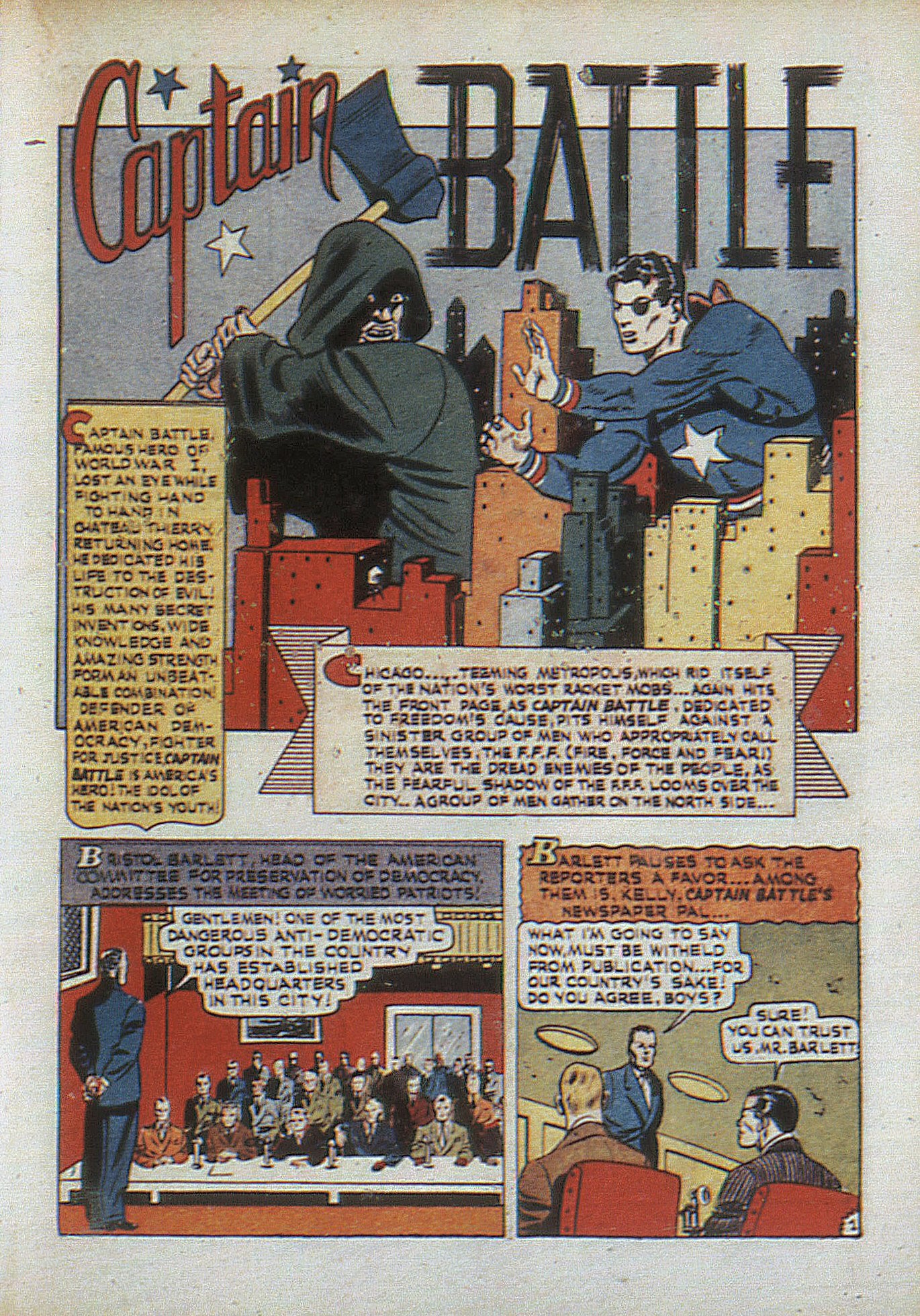 Read online Captain Battle Comics comic -  Issue #1 - 35