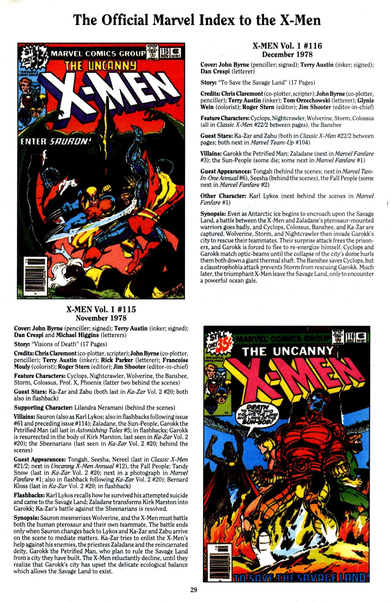 Read online The Official Marvel Index To The X-Men (1994) comic -  Issue #2 - 31