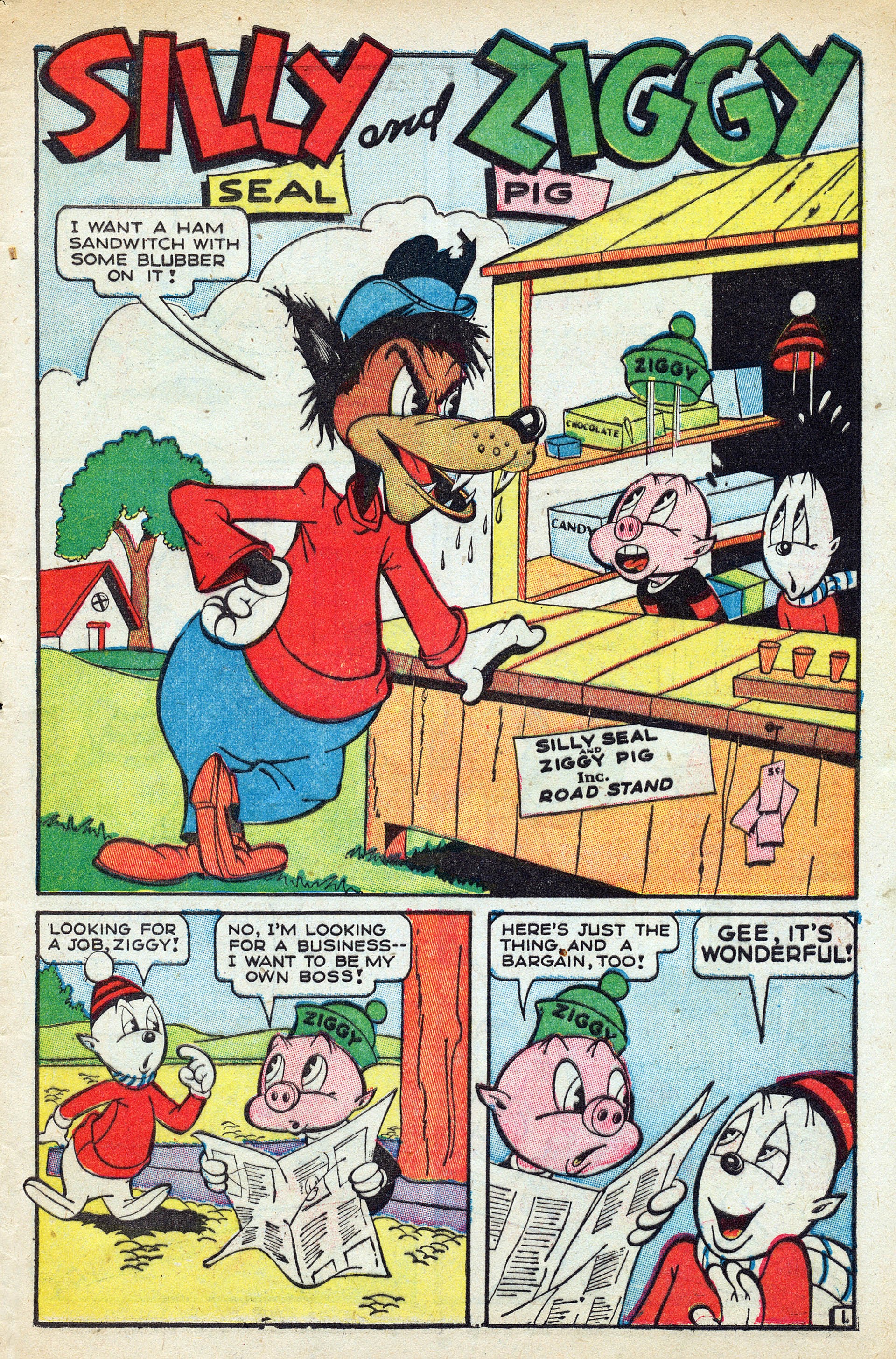 Read online Ziggy Pig-Silly Seal Comics (1944) comic -  Issue #1 - 11