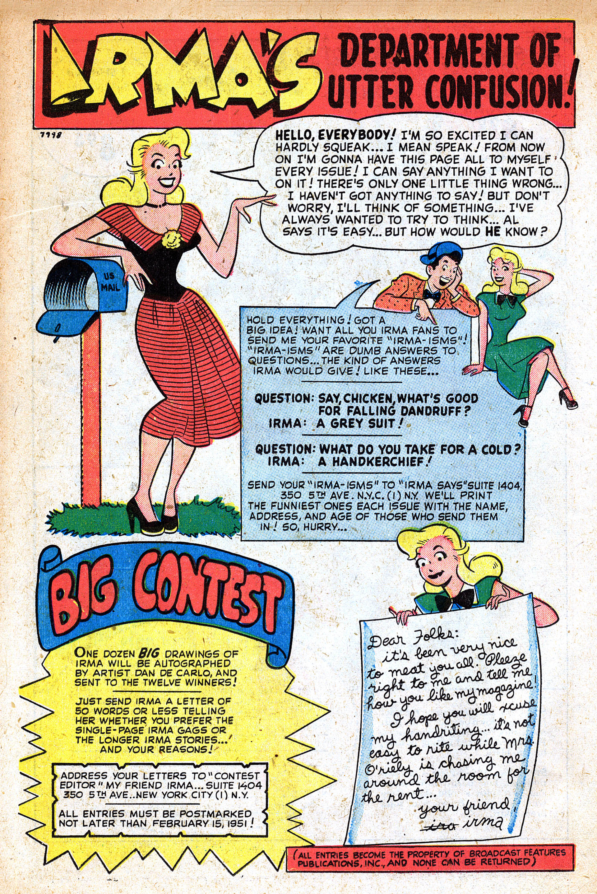 Read online My Friend Irma comic -  Issue #8 - 24