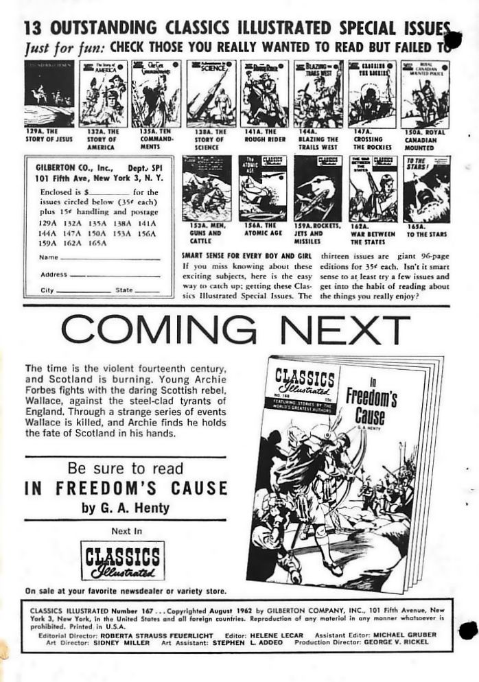 Read online Classics Illustrated comic -  Issue #167 - 2