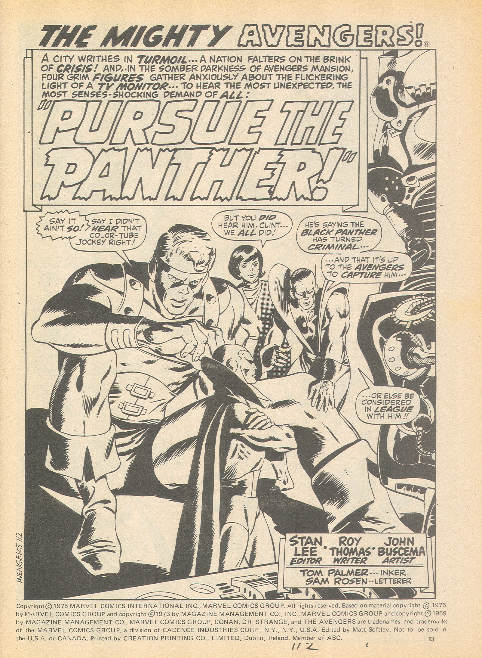 Read online The Avengers (1973) comic -  Issue #112 - 13