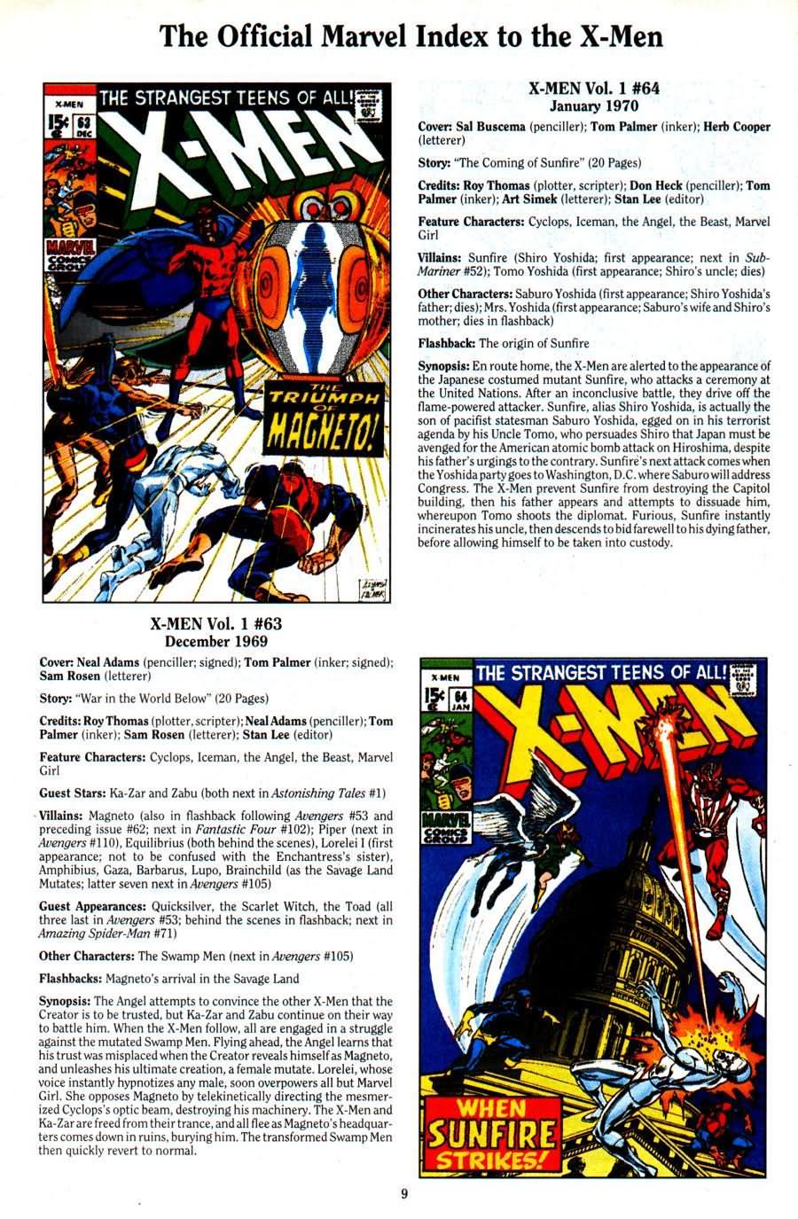 Read online The Official Marvel Index To The X-Men (1994) comic -  Issue #2 - 11