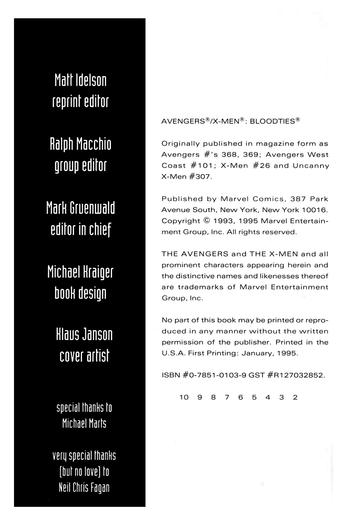 Read online Avengers/X-Men: Bloodties comic -  Issue # TPB - 3