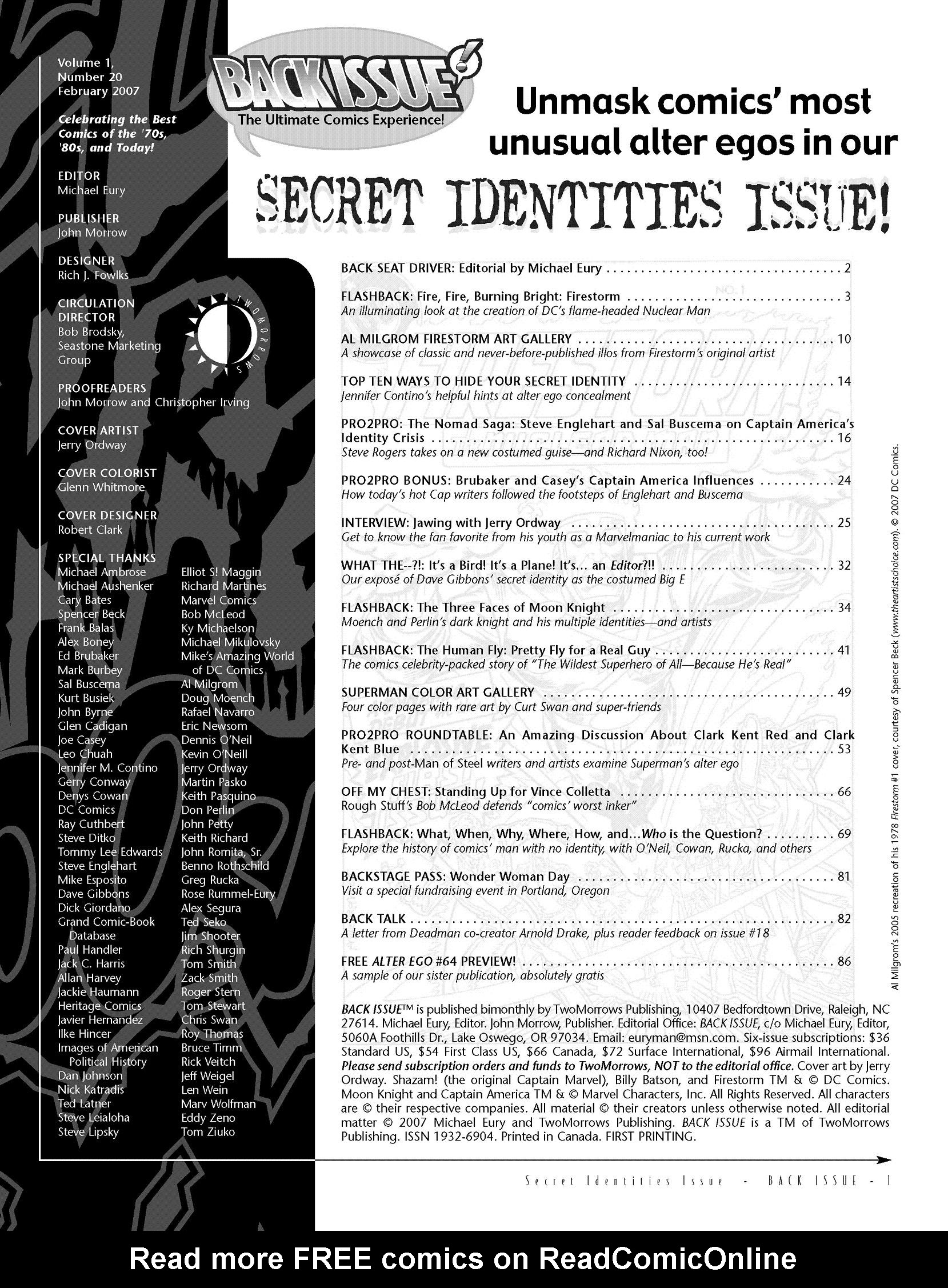 Read online Back Issue comic -  Issue #20 - 2