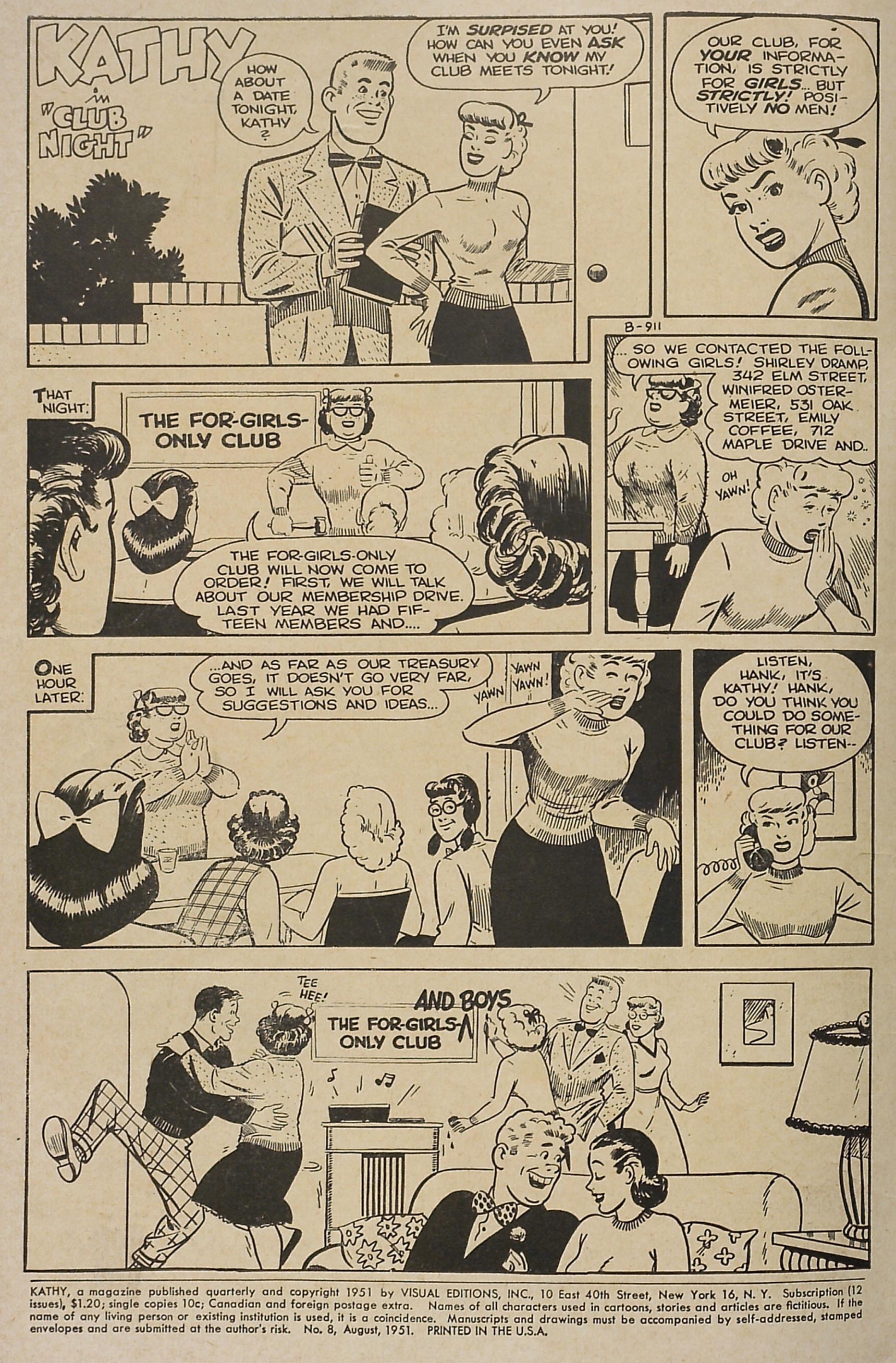 Read online Kathy (1949) comic -  Issue #8 - 2