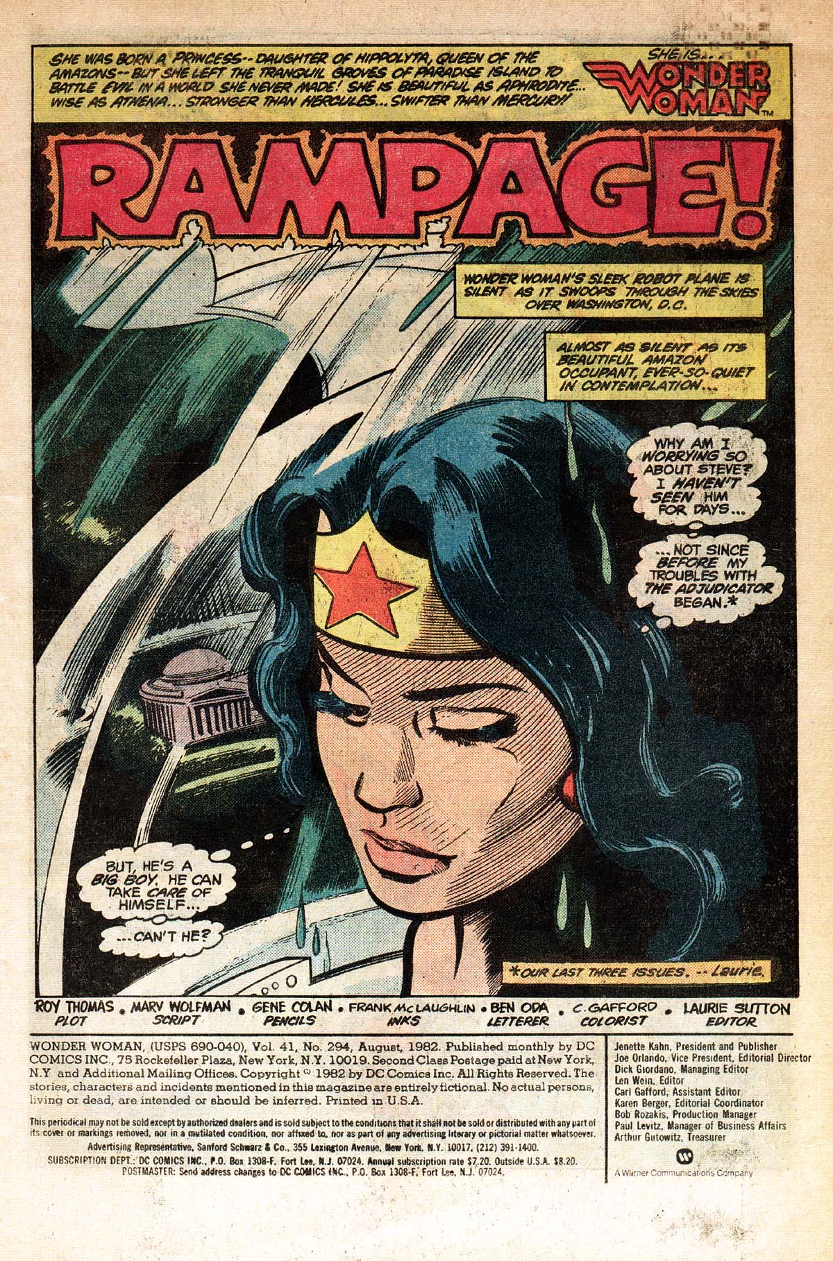 Read online Wonder Woman (1942) comic -  Issue #294 - 2