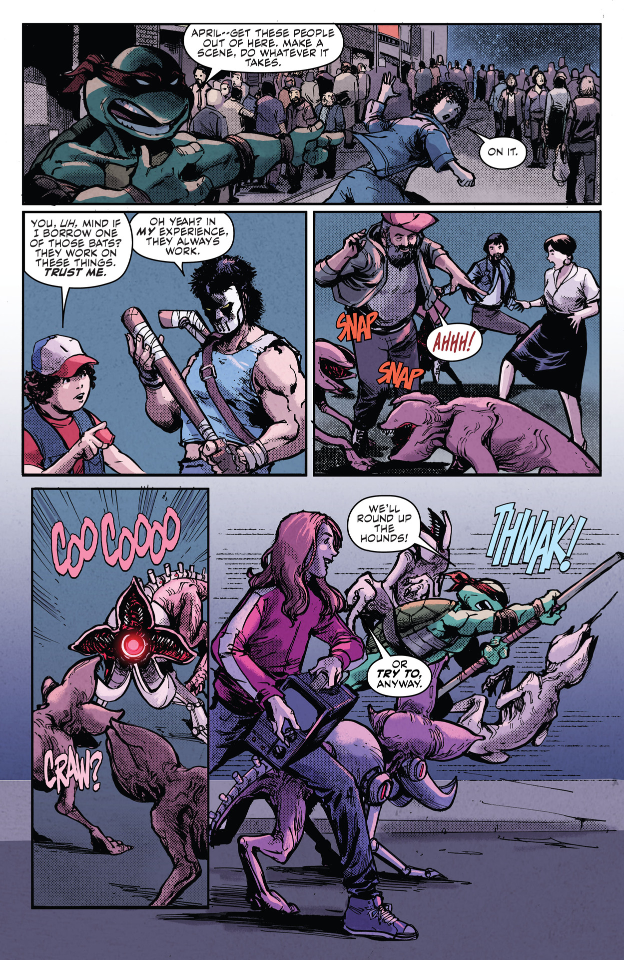 Read online Teenage Mutant Ninja Turtles x Stranger Things comic -  Issue #4 - 9